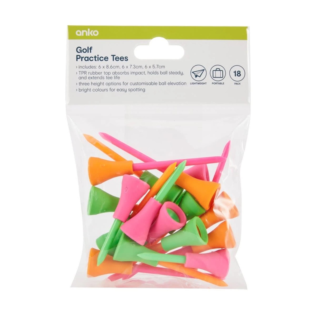 1 18 Pack Golf Practice Tees, 1 of 5