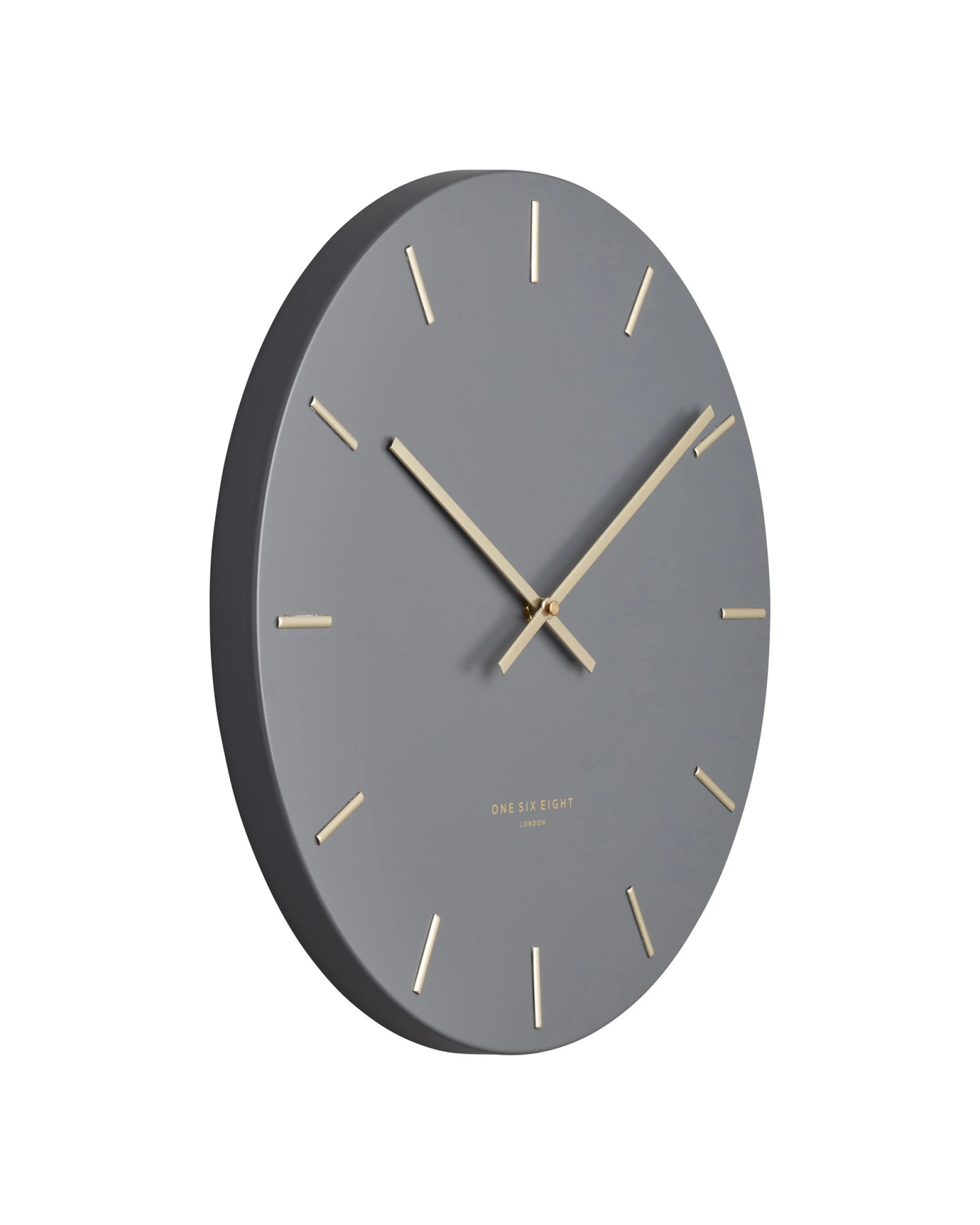 2 One Six Eight London Luca Silent Wall Clock - 40cm - Charcoal - Black, 2 of 2