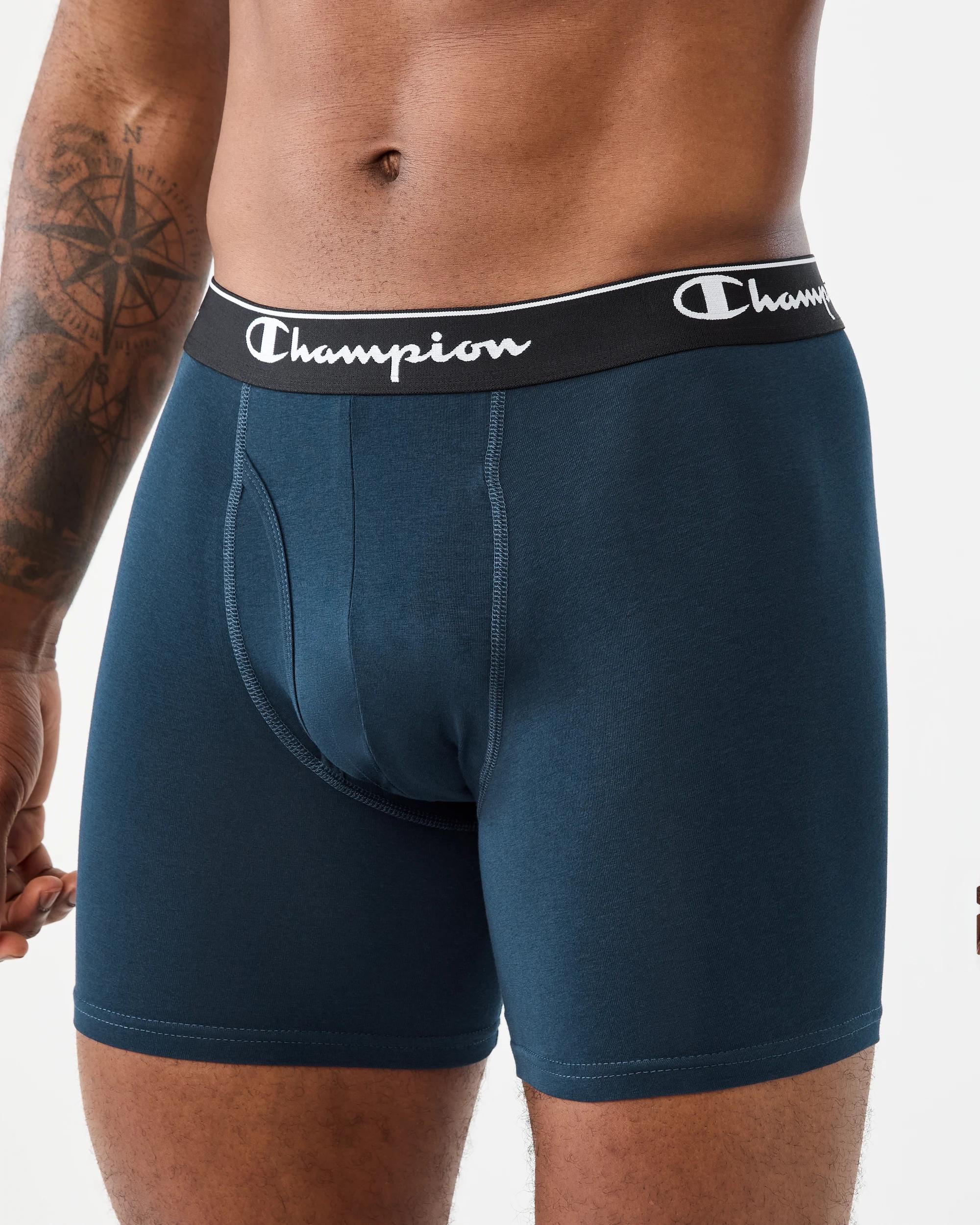 5 3 Pack Champion Mens Trunks Blkgreynvy, 5 of 7
