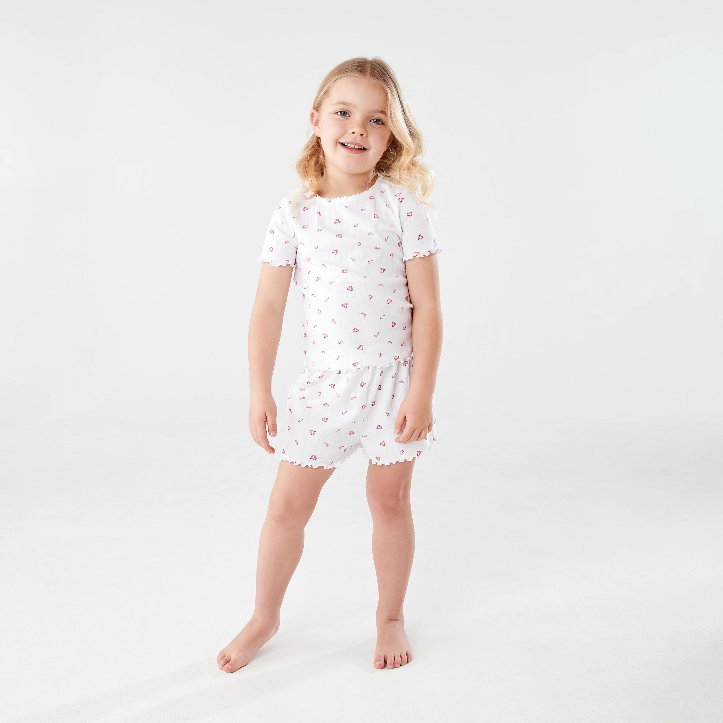 1 Christmas Pointelle Pyjama Set WHITE CANDY CANES, 1 of 7