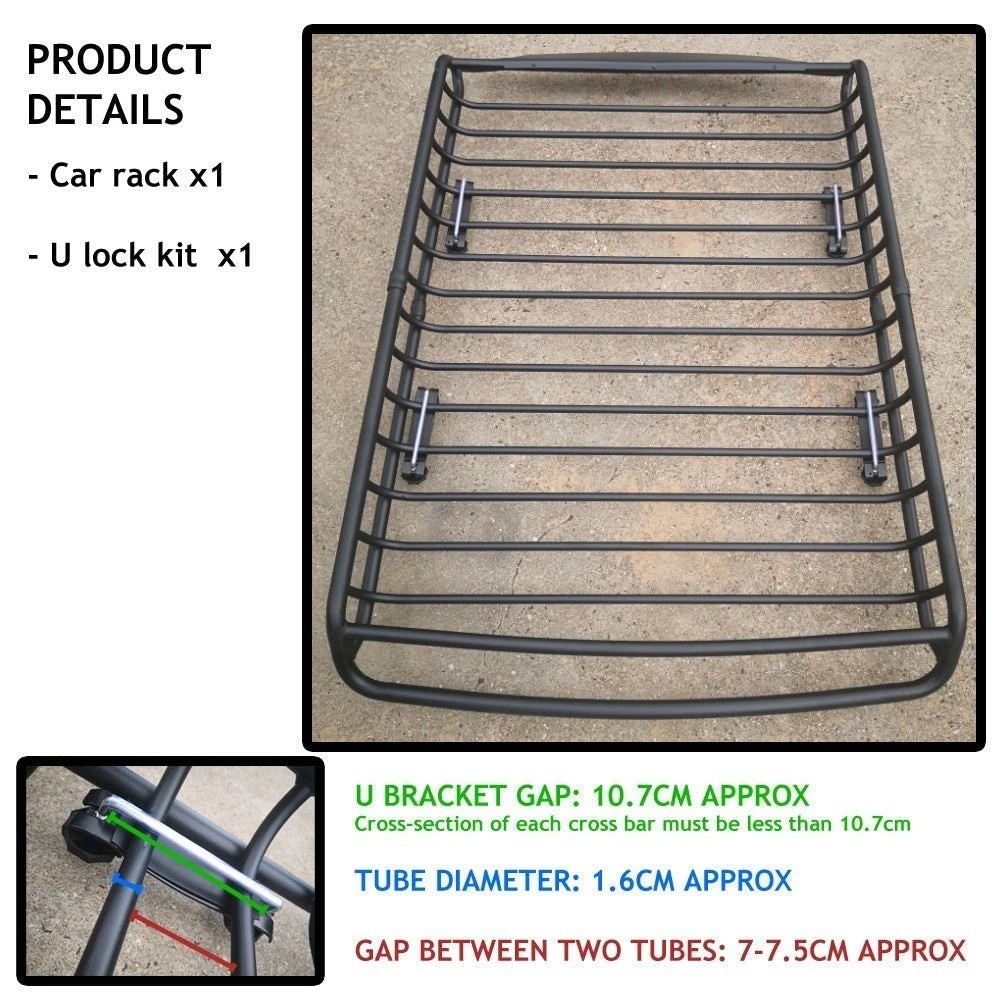 3 Elora Car Roof Rack Cross Bars Basket Luggage Carrier Vehicle Cargo, 3 of 8