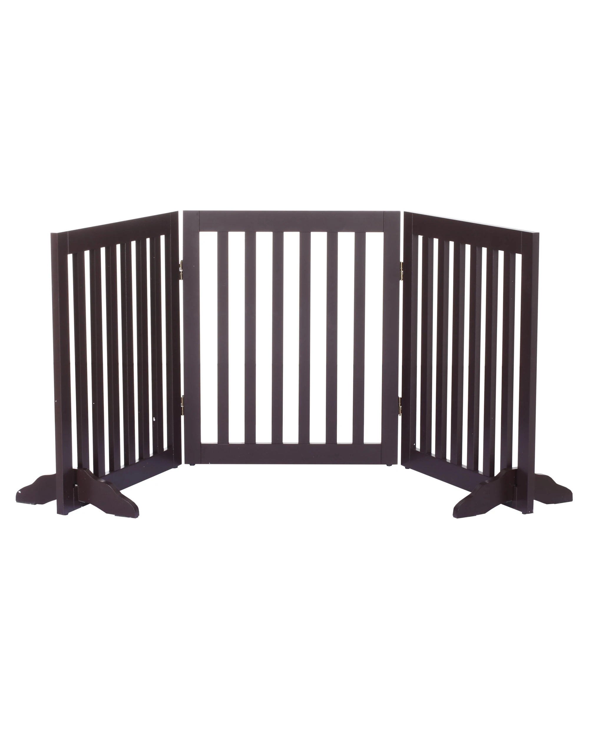 3 Charlie's Wooden 3 Panel Freestanding Dog Gate - Brown, 3 of 5