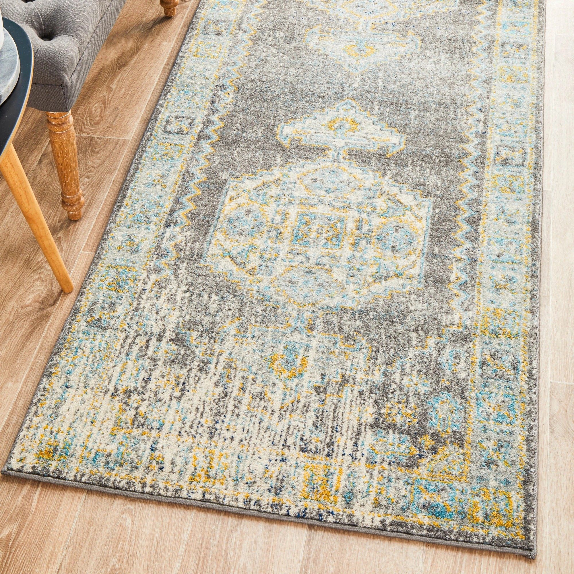 2 Common Ground Rugs Era 944 400x80cm - Large Runner Rug - Grey, 2 of 8