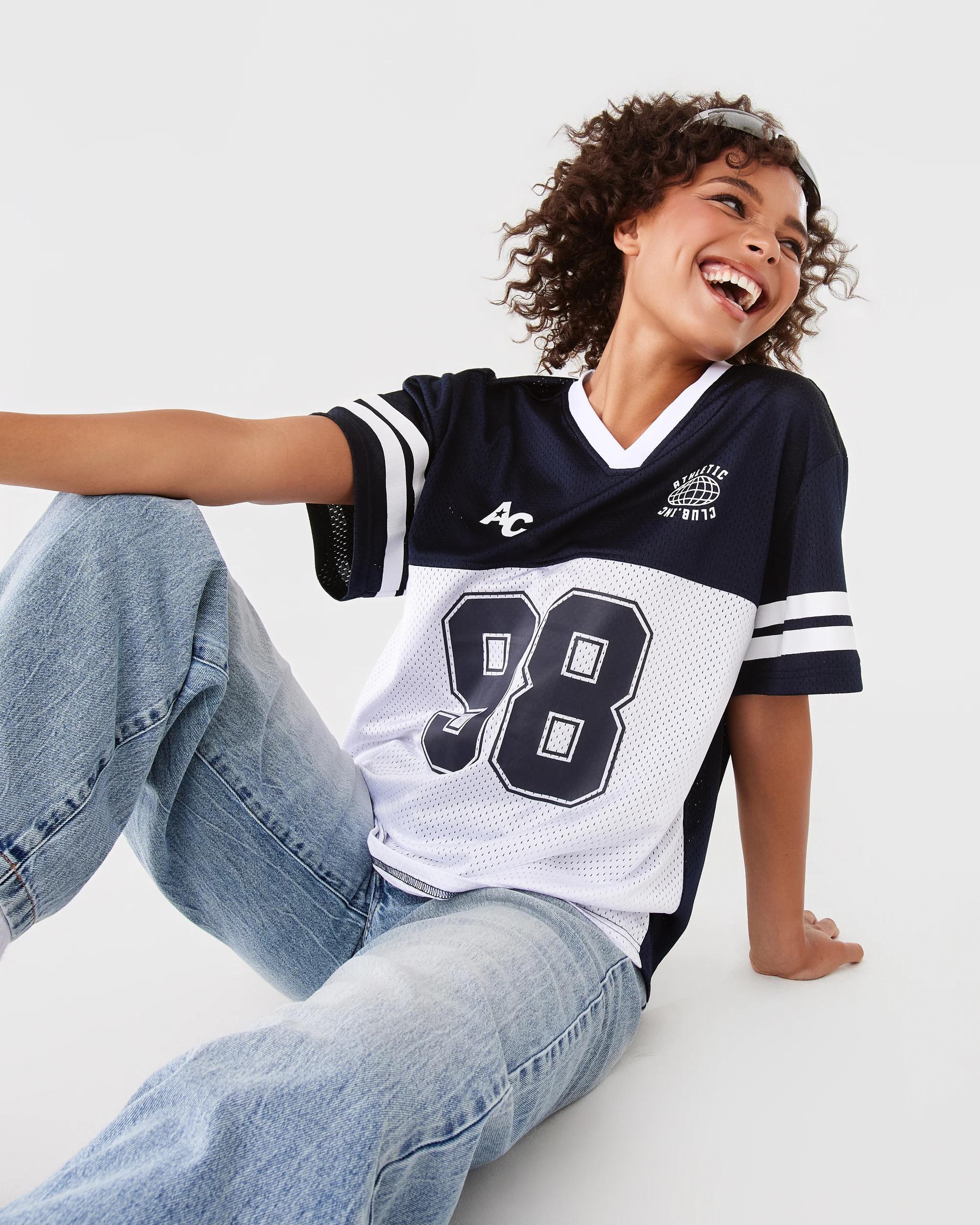 8 Short Sleeve Varsity Top Navy Blaze, 8 of 8