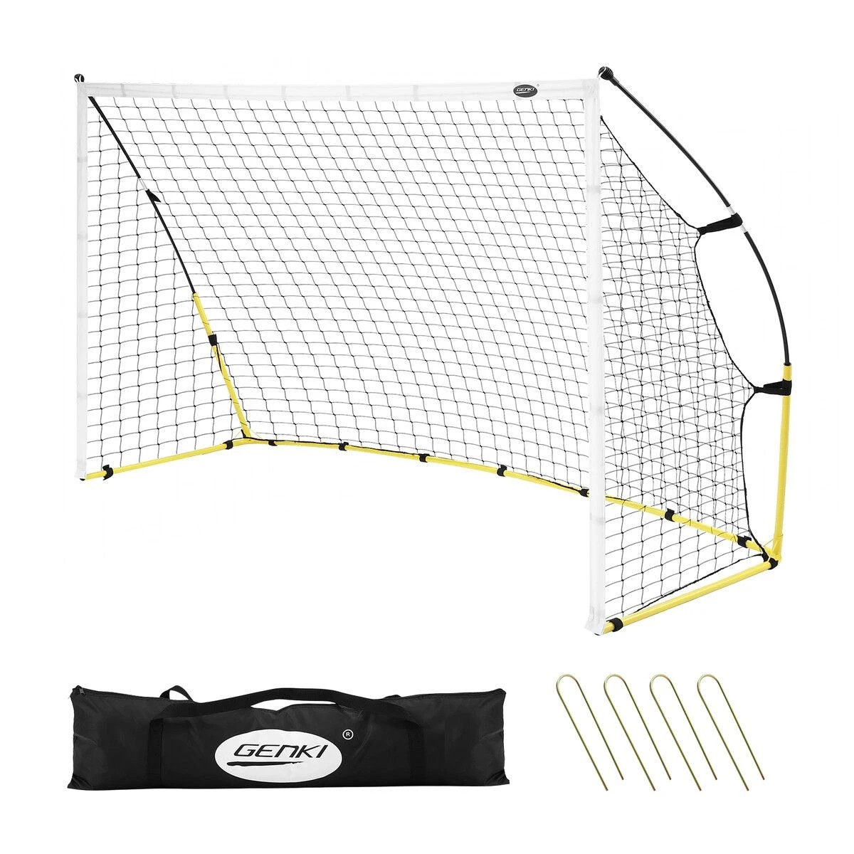 1 Genki 240cm Soccer Goal Portable Football Net Metal Frame Set - Multi, 1 of 3