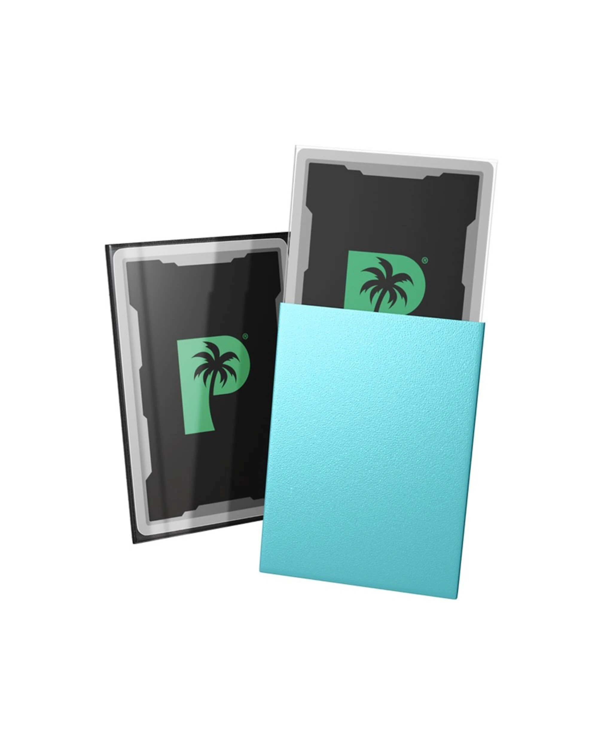 2 Palms Off Gaming - Blackout Deck Sleeves 100pk - Standard Size - Turquoise, 2 of 3