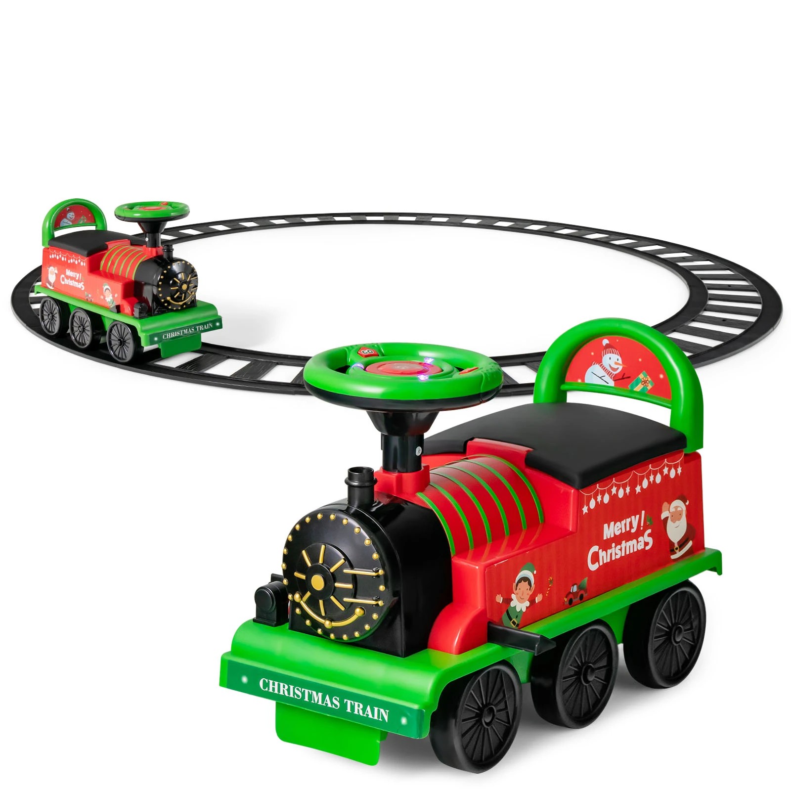 1 Costway Ride On Car Motorized Train Electric Toy Train - Green, 1 of 1
