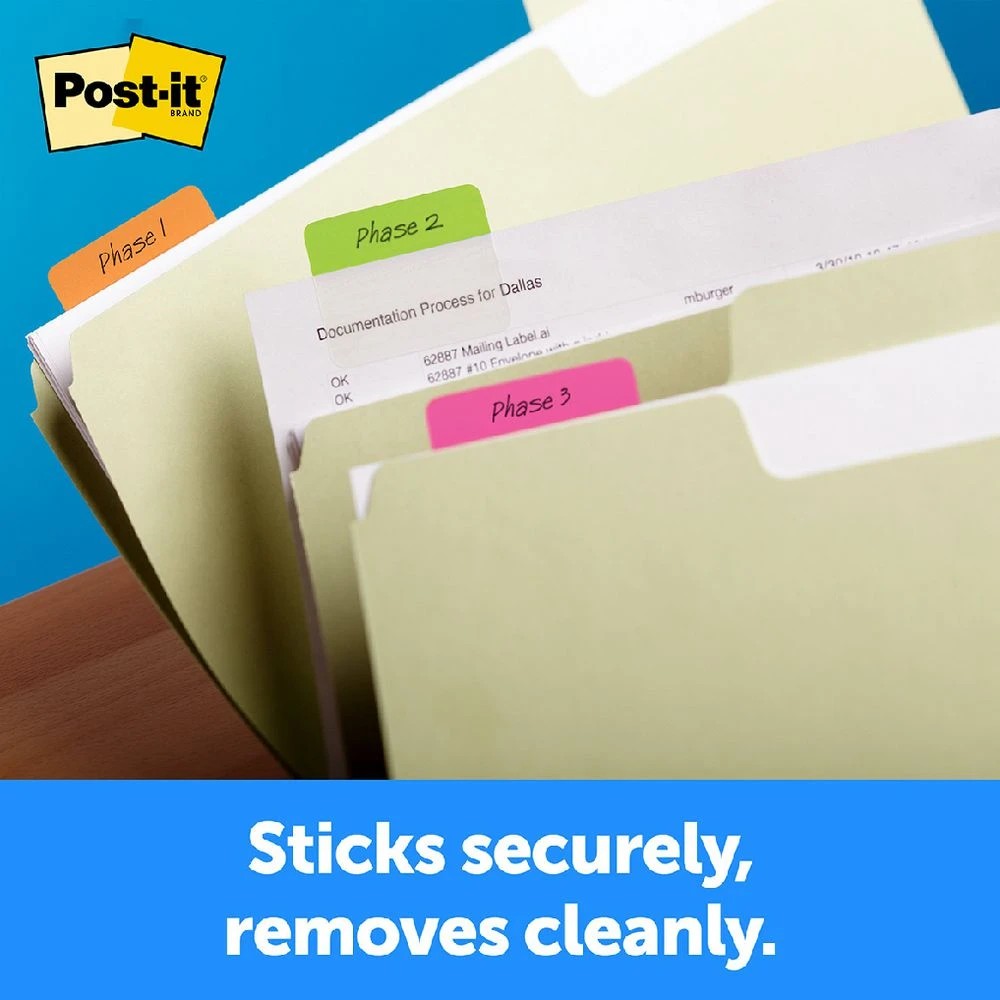 5 Post-it Filing Tabs 50 x 38mm Assorted 5 Pack, 5 of 7