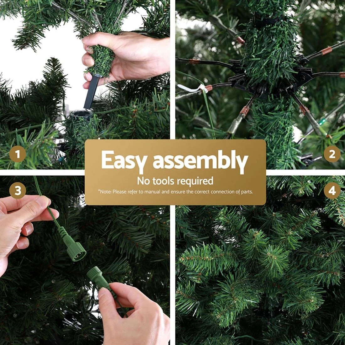 5 Jingle Jollys Christmas Tree 2.7m Led Xmas Tree Party Decorations 2590 Tips Durable Space Saving Modern Decor - Green, 5 of 7