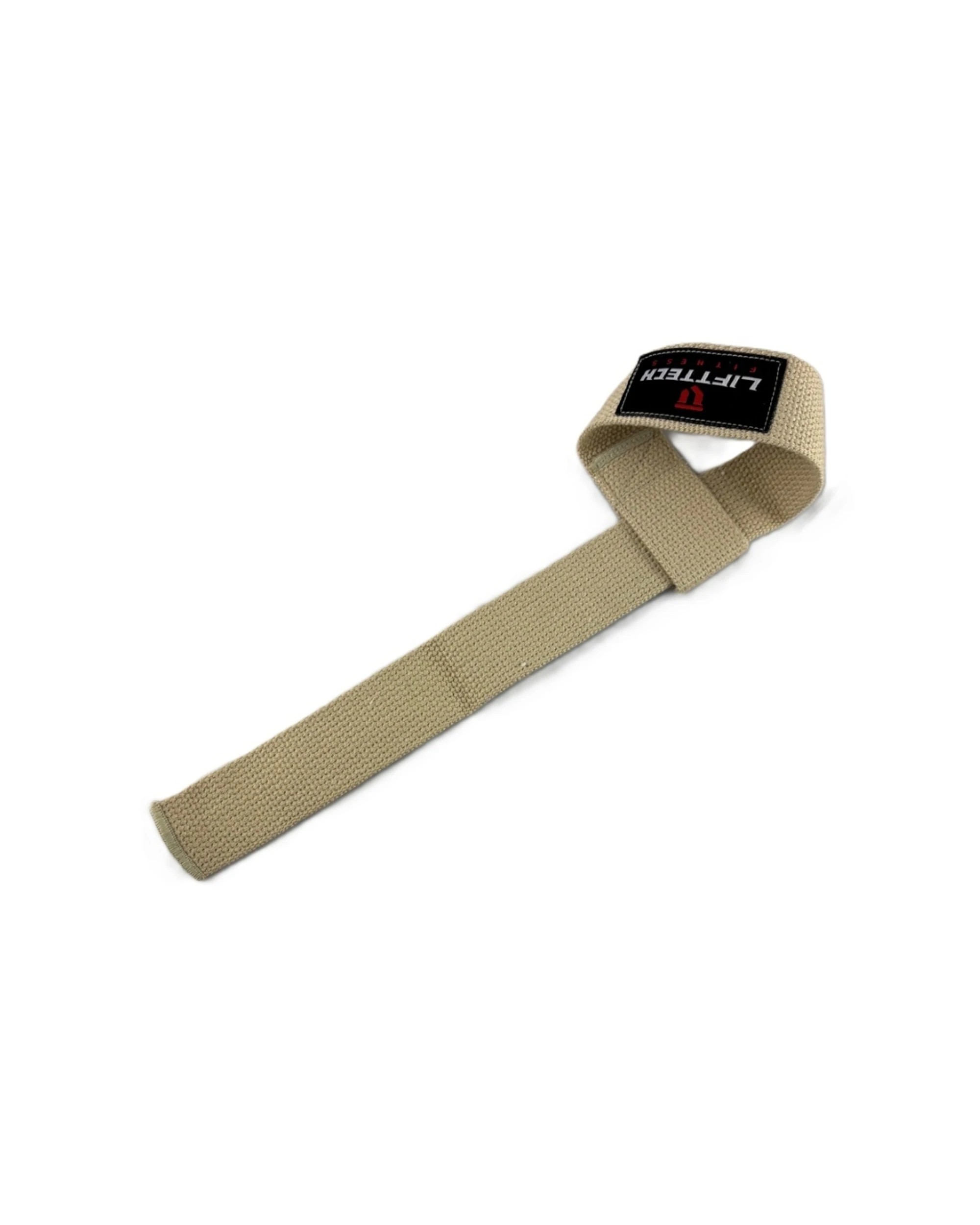 3 Lift-Tech Fitness 2pc Cotton Heavy Lifting Support Durable Grip Straps 21 Inch Skin - Beige, 3 of 3