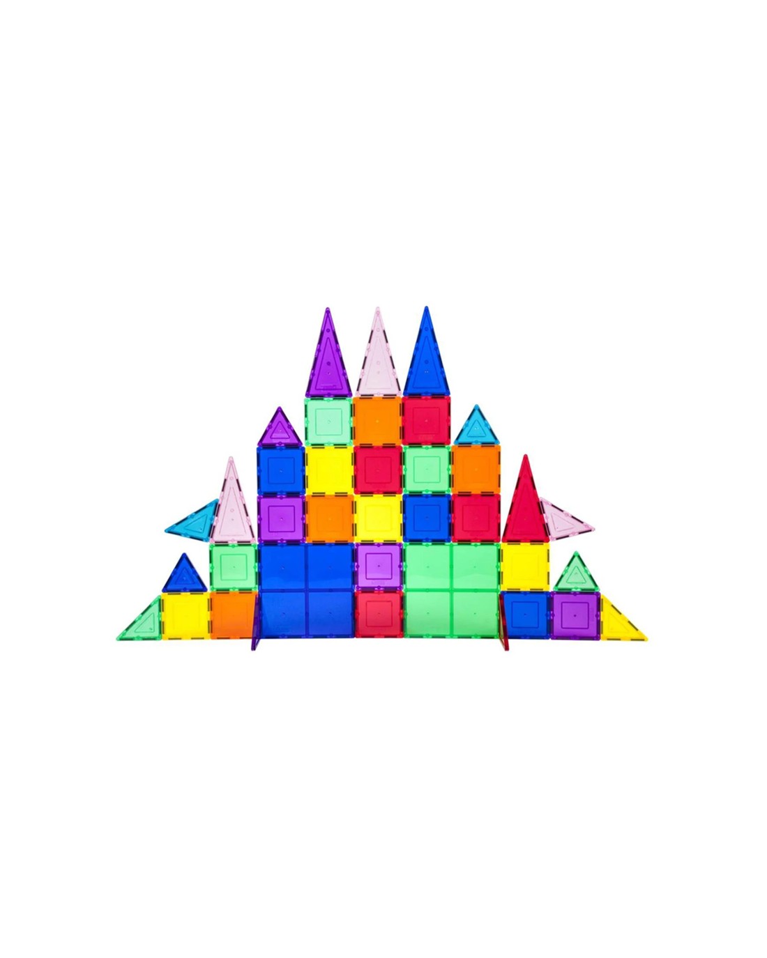 PicassoTiles 61pc Magnetic Tile Classic Kids Building Set - Multi - Kmart