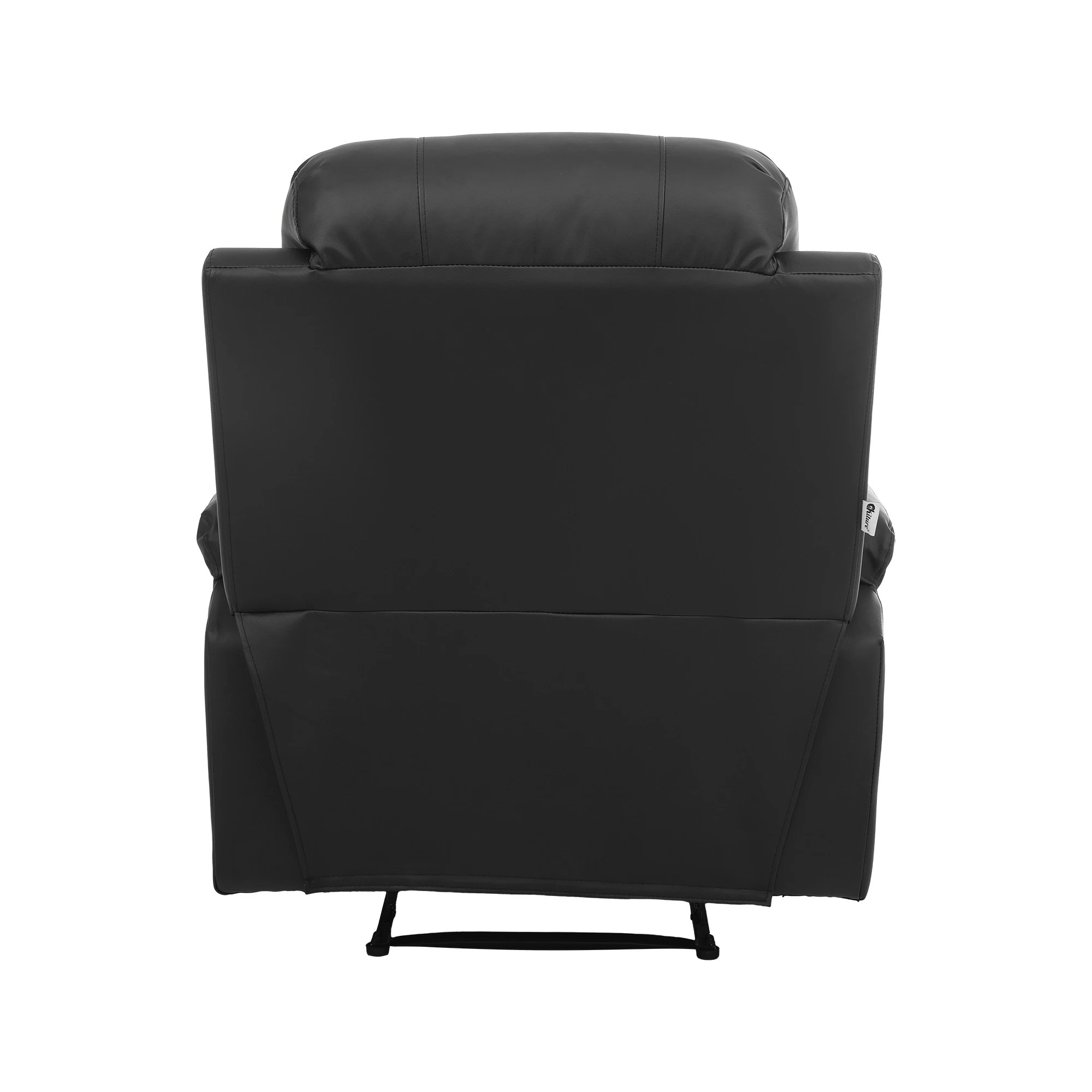 6 Oikiture Recliner Chair Heated Massage Armchair PU Leather - Black, 6 of 7