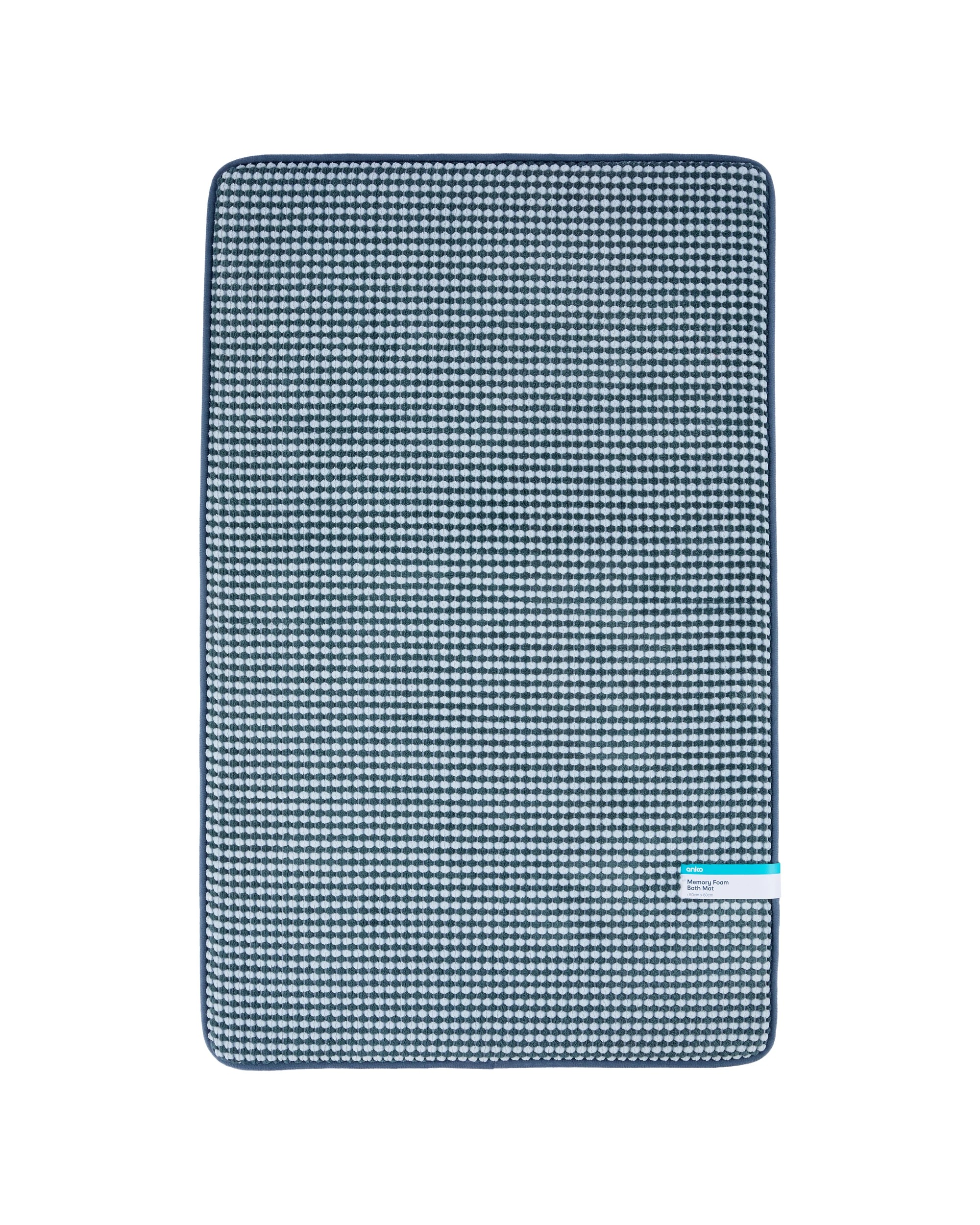 5 Memory Foam Bath Mat - Blue, 5 of 5