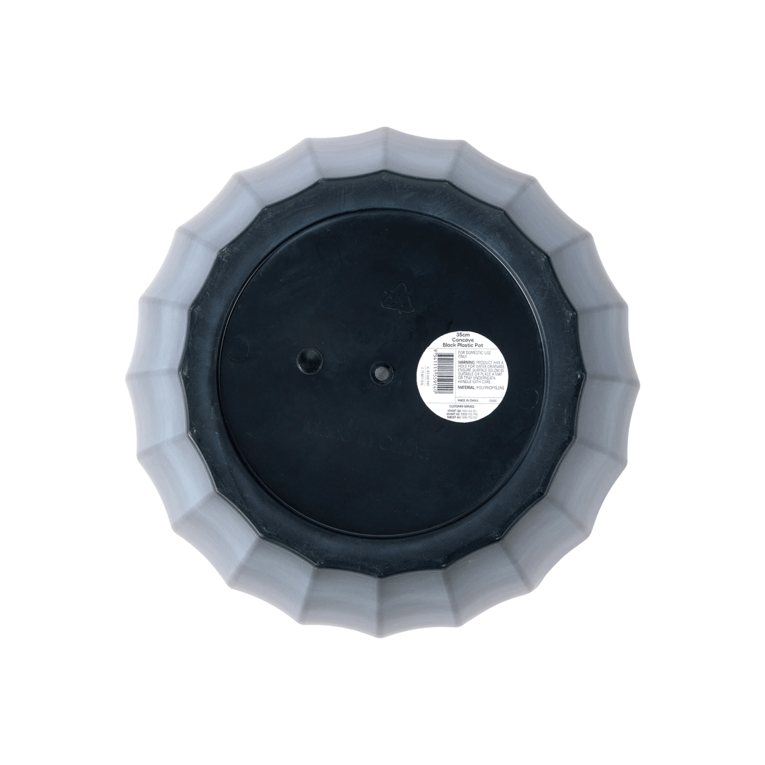 4 35cm Concave Black Plastic Pot, 4 of 4