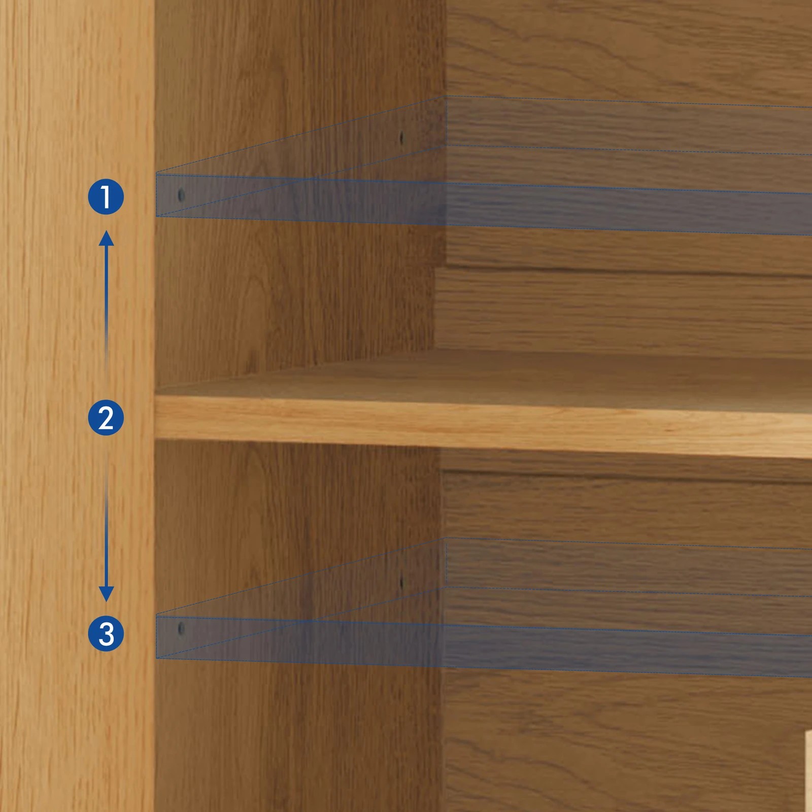 5 Alfordson Buffet Sideboard Cupboard Storage Cabinet Kitchen - Oak, 5 of 10