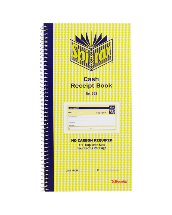 Spirax No. 553 Carbonless Cash Receipt Book - Kmart
