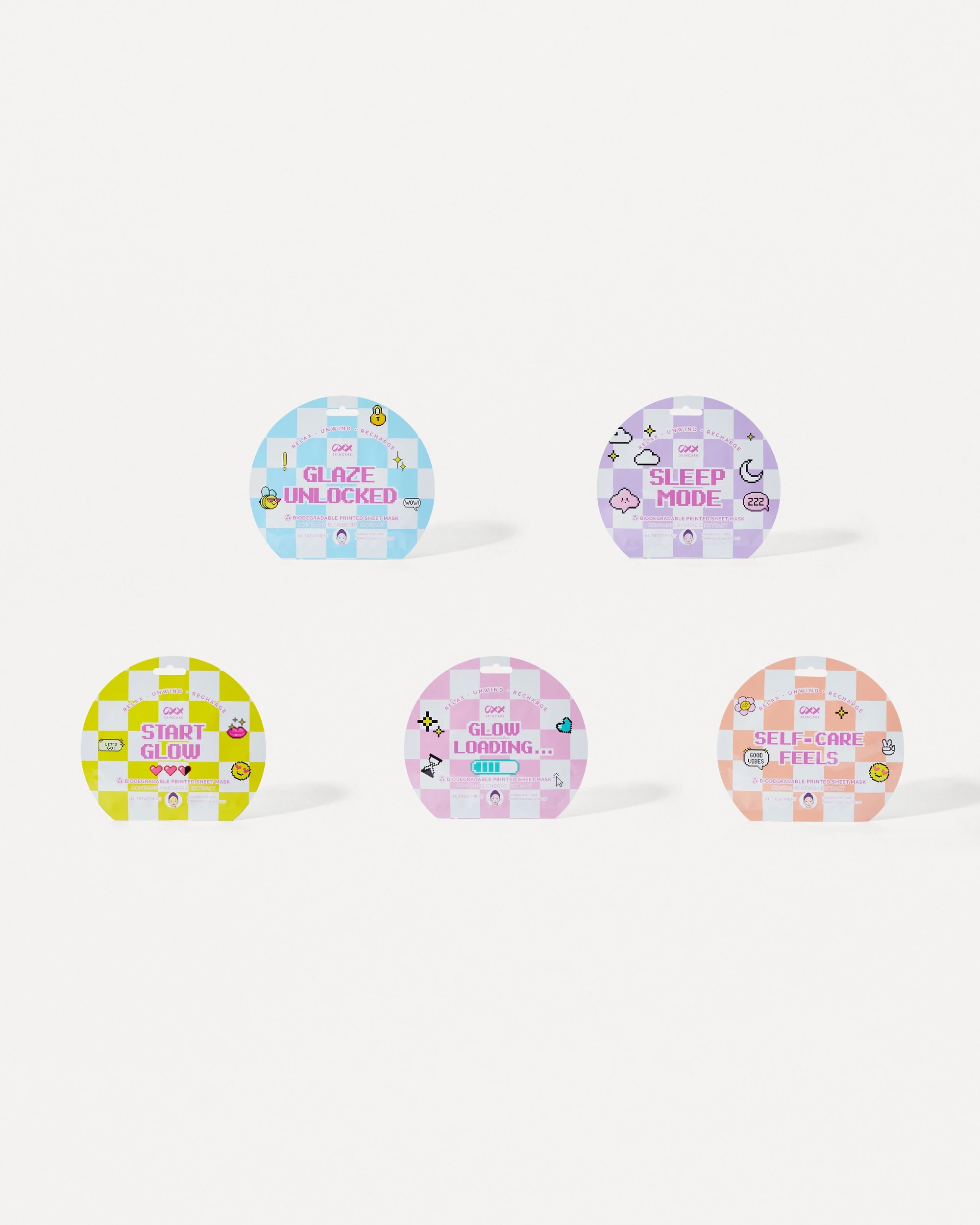 2 OXX 5 Pack Skincare Biodegradable Printed Sheet Masks, 2 of 4