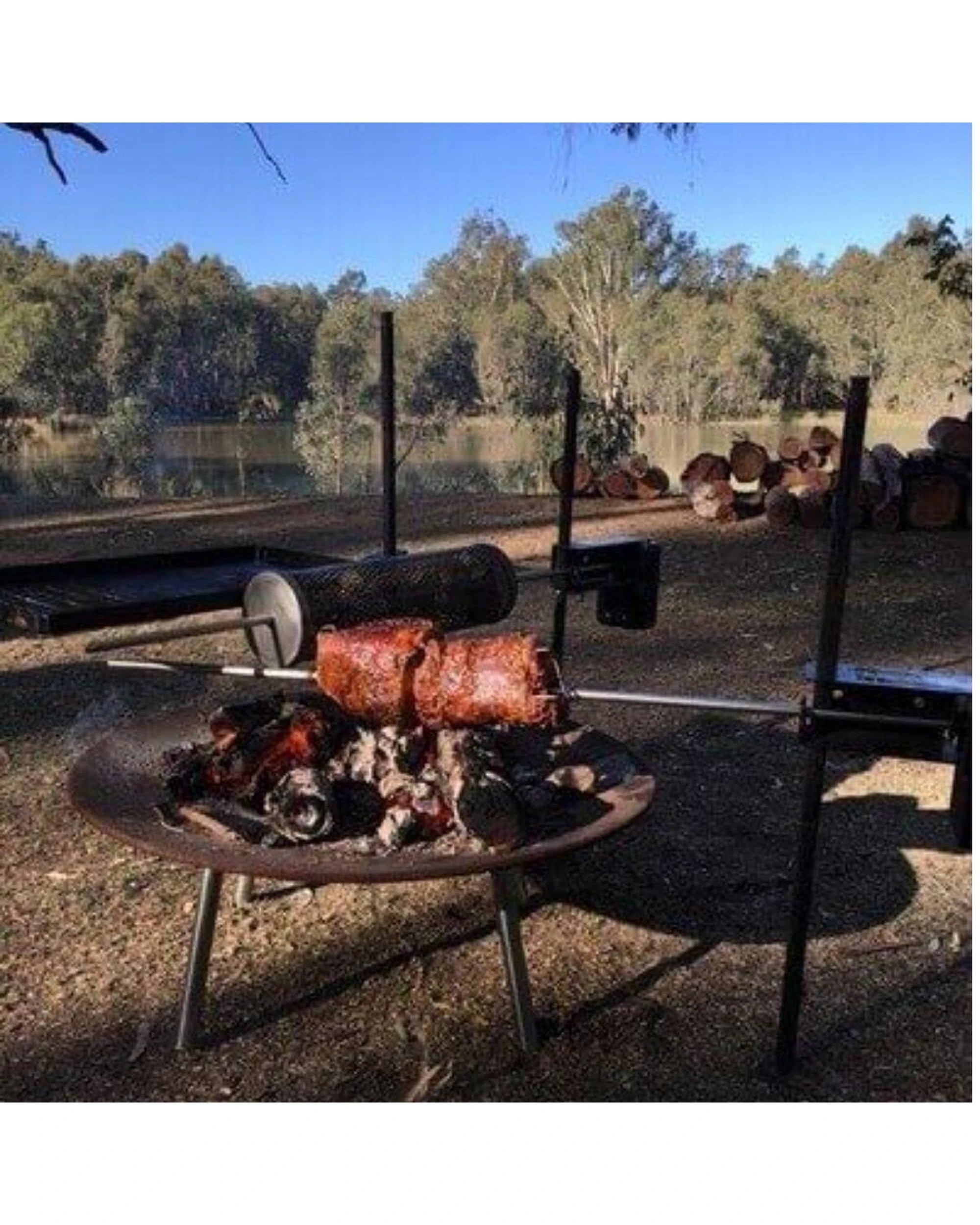 10 Auspit Stainless Steel Camping Spit Rotisserie BBQ, 10 of 10