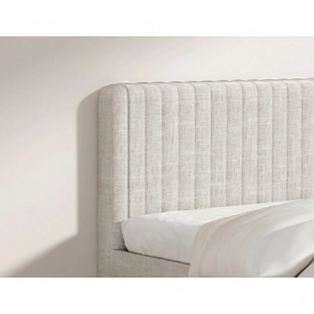 4 Artiss Bed Frame King Size  AMMY - Beige, 4 of 7