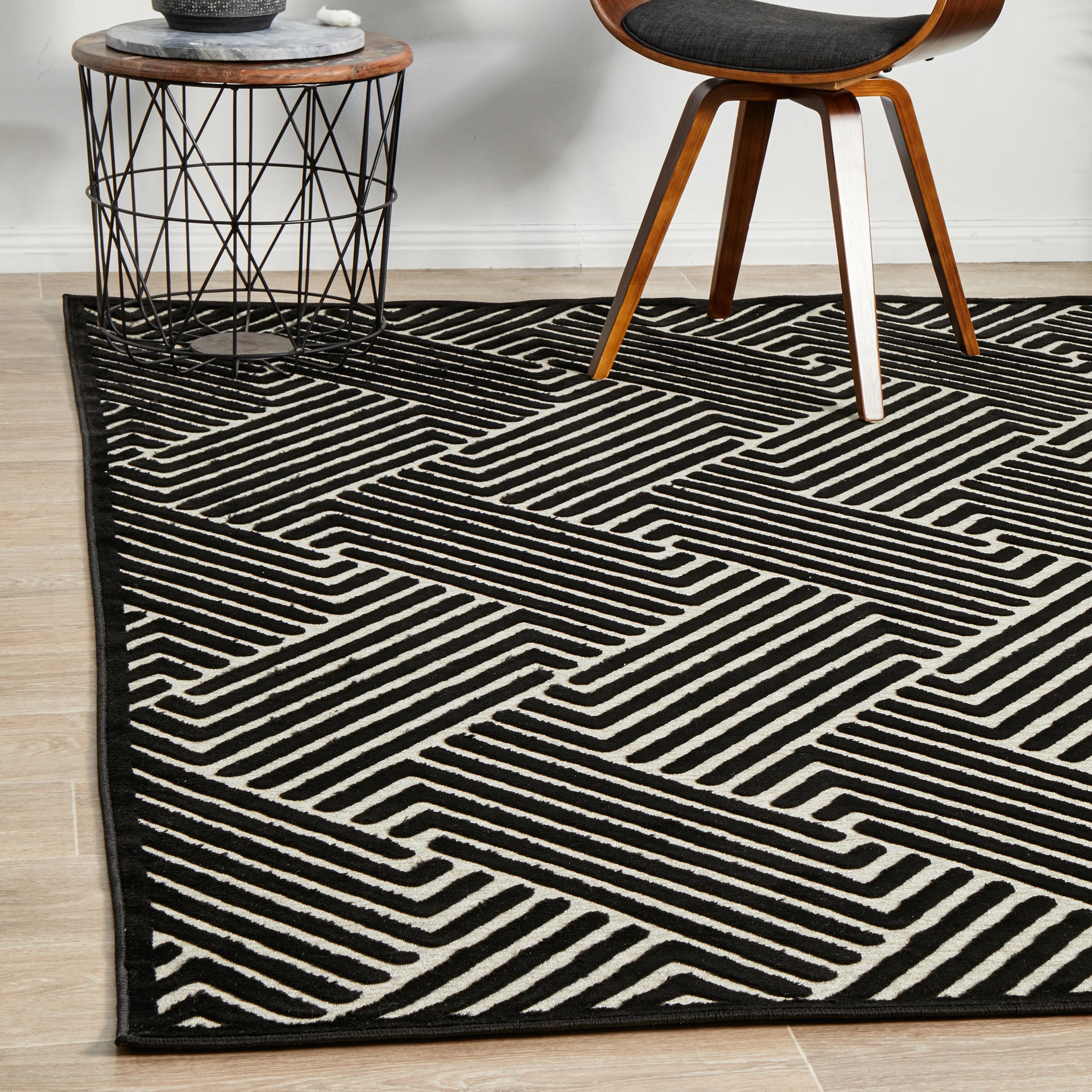 1 Common Ground Rugs Citadel Cindy 290x200 cm Rug - Black, 1 of 8