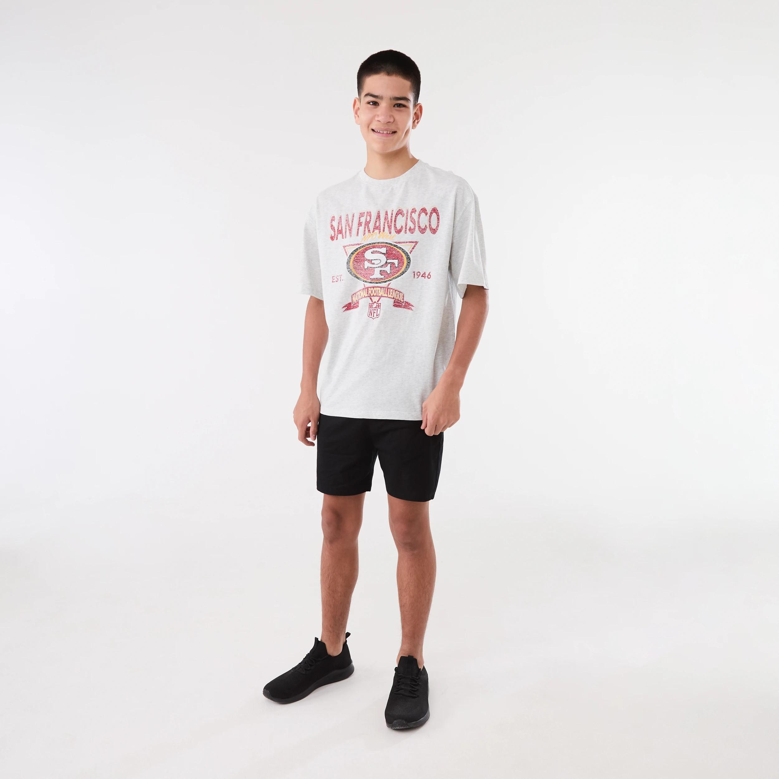 5 Official NFL Kids Youth T-shirt SAN FRAN GREY MARLE, 5 of 6