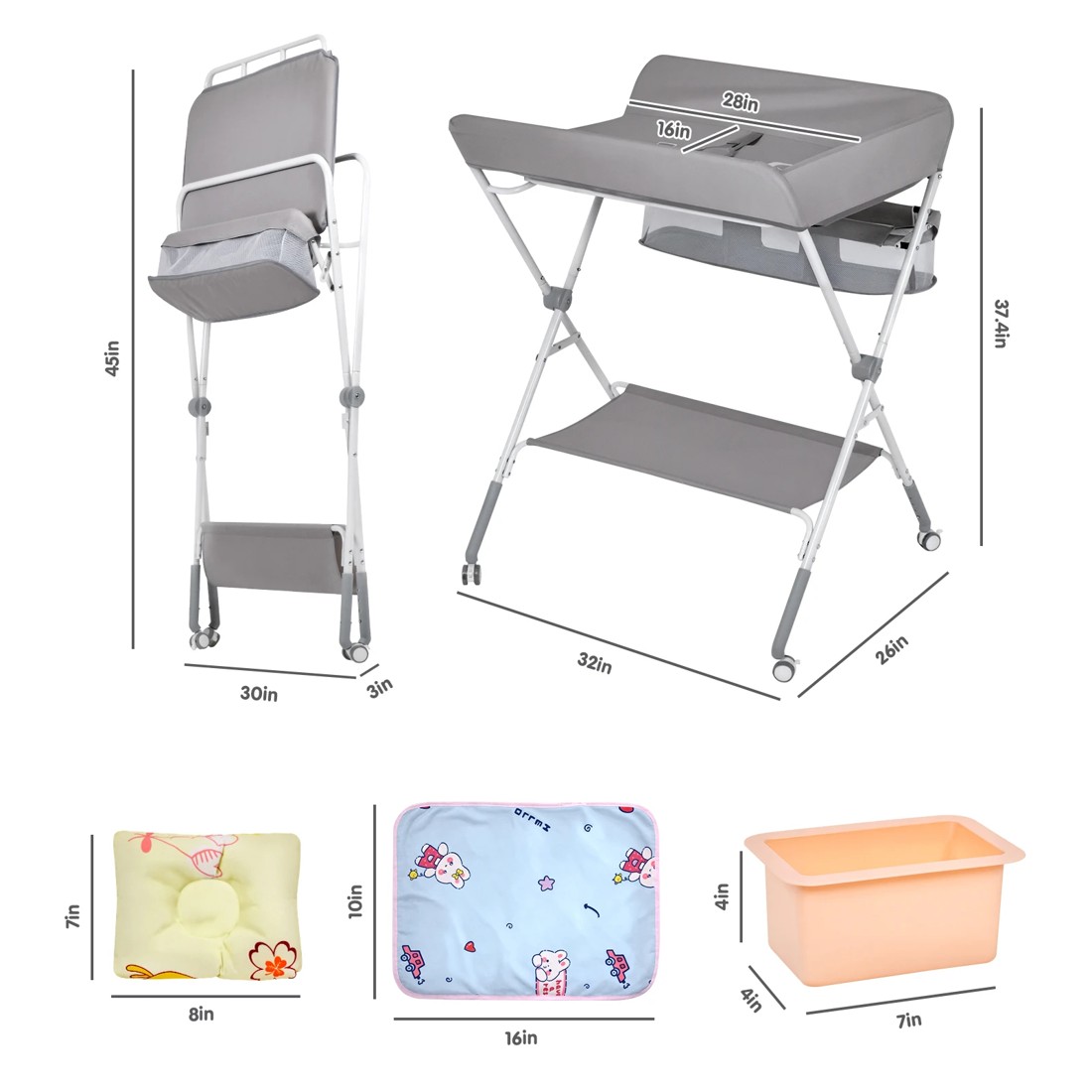 8 Advwin Changing Table Nursery Furniture, 8 of 9