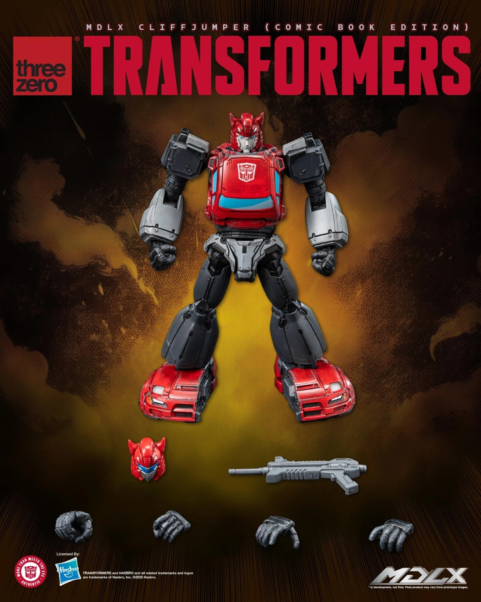 2 Threezero Transformers Cliffjumper - Comic Book Edition -  MDLX Collectable Action Figure, 2 of 9