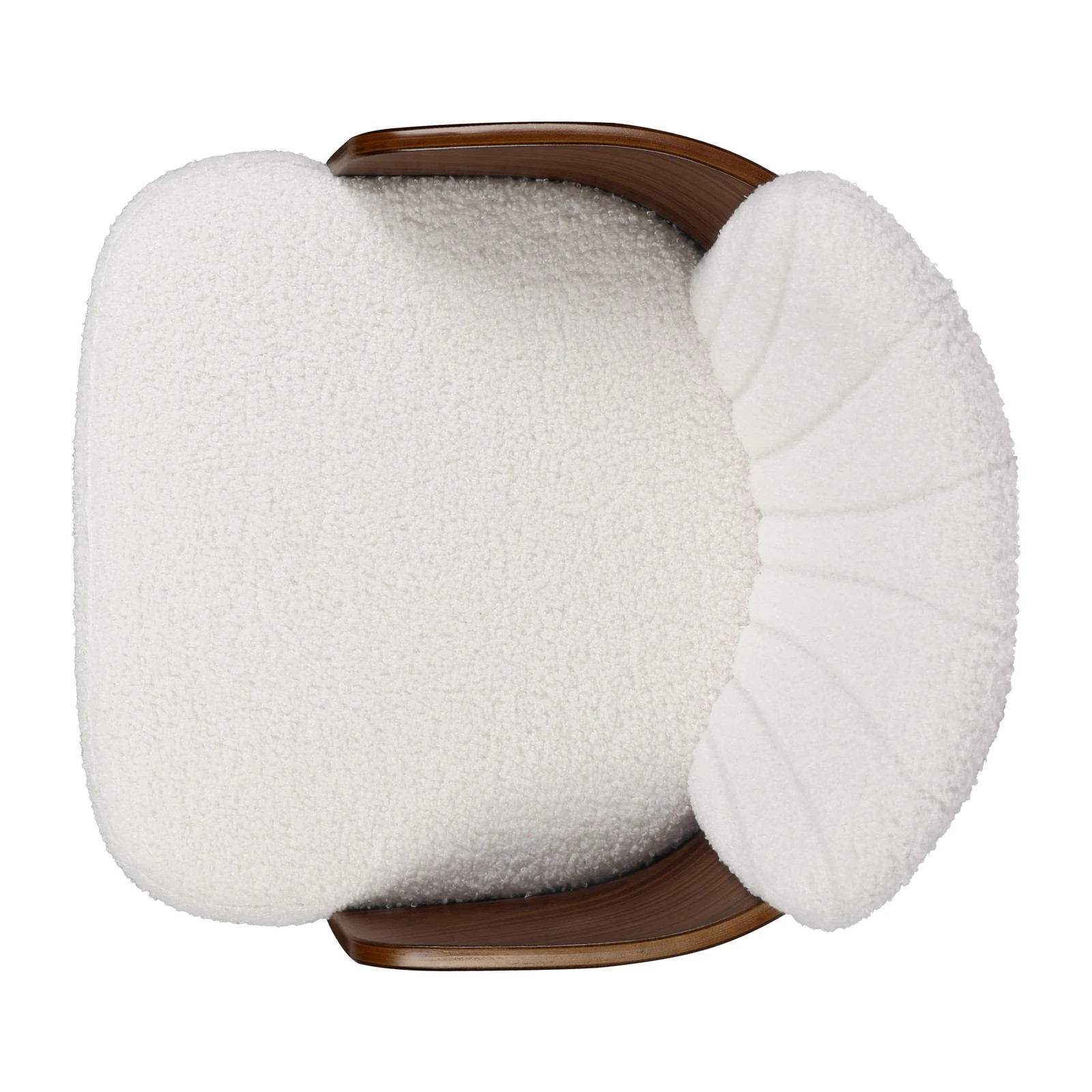 2 Alfordson 2x Swivel Bar Stools Alice Kitchen Wooden Dining Chair Boucle - White, 2 of 10