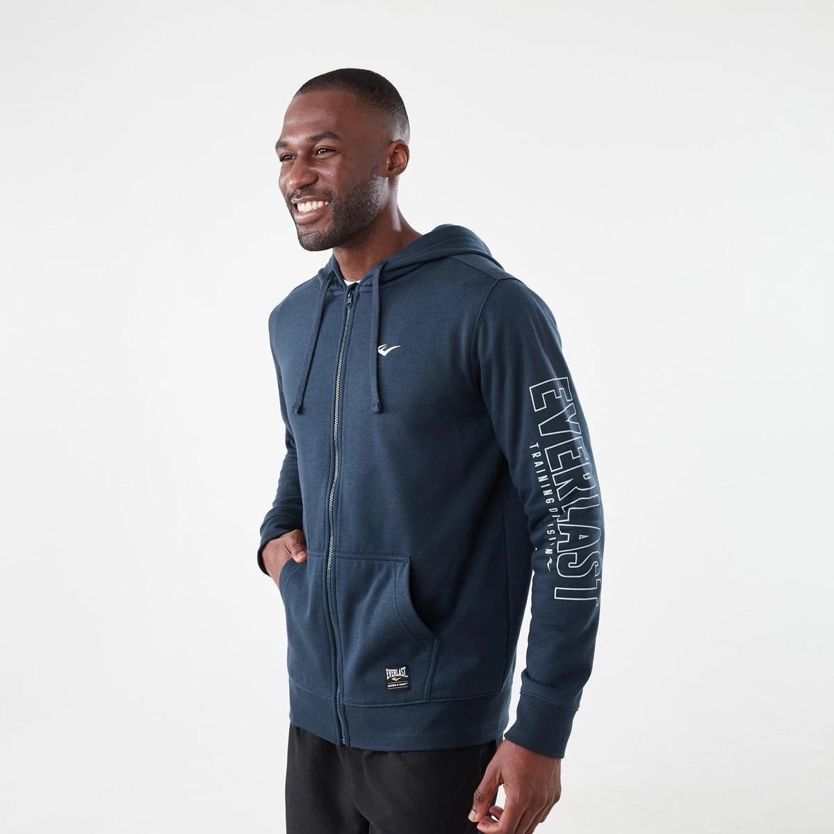 3 Everlast Mens Zip Through Hoodie EVER NAVY, 3 of 8