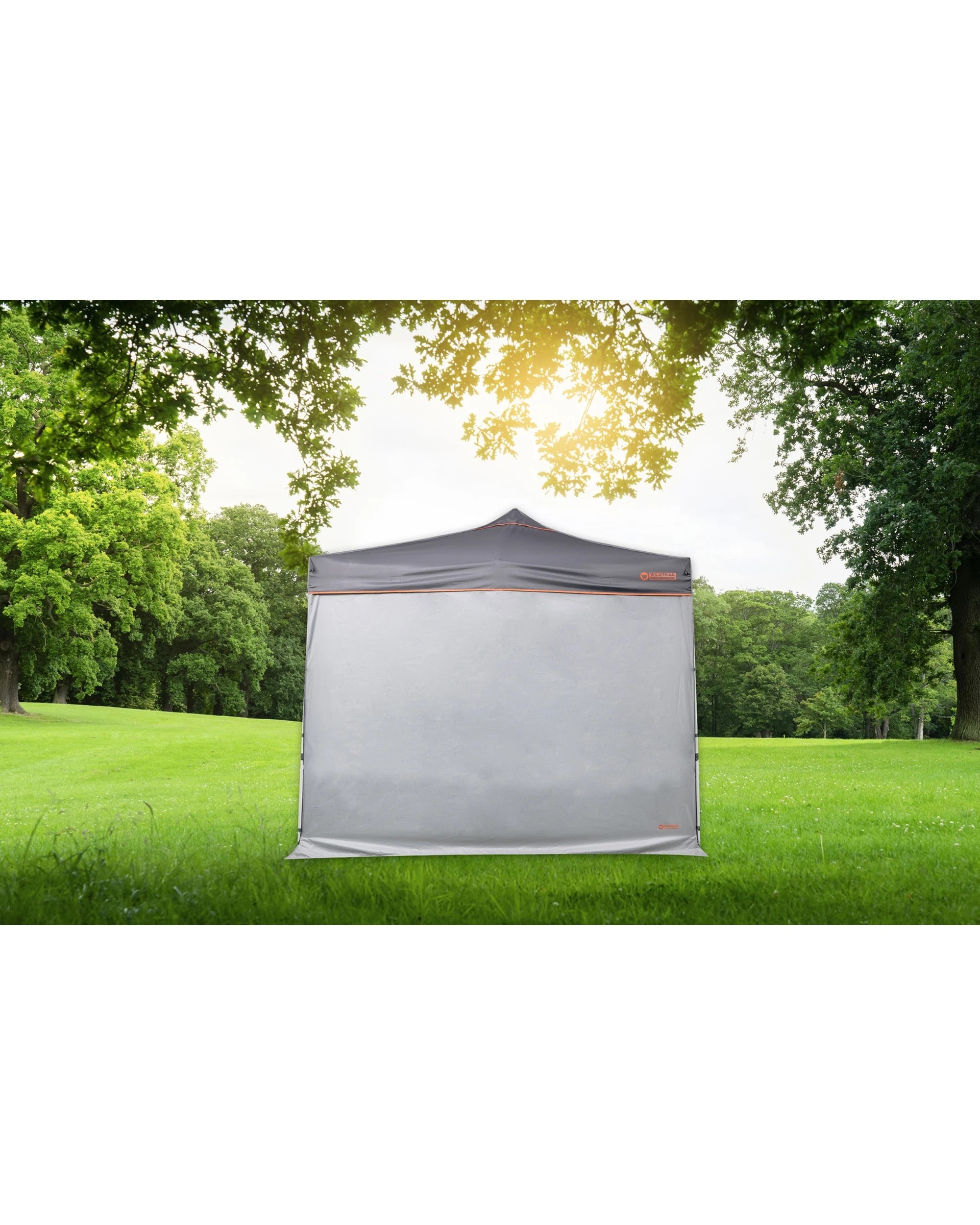 9 Wildtrak Solid Wall 3.0 For Camping 3m Gazebo 150D Polyester Fits 2.4m And 3m - Grey, 9 of 9