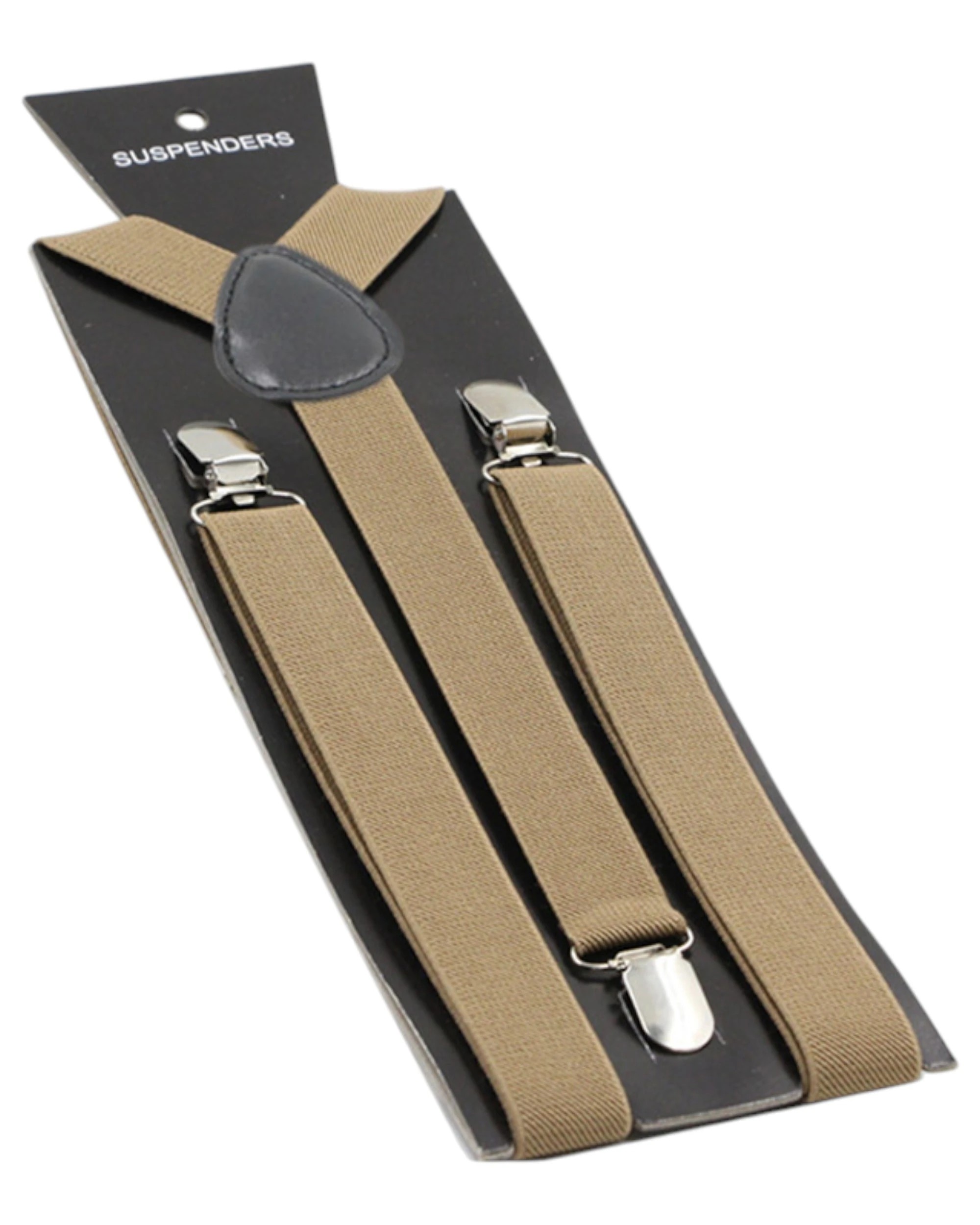 1 Zasel Mens Adjustable 100cm Coffee Suspenders - Brown, 1 of 1