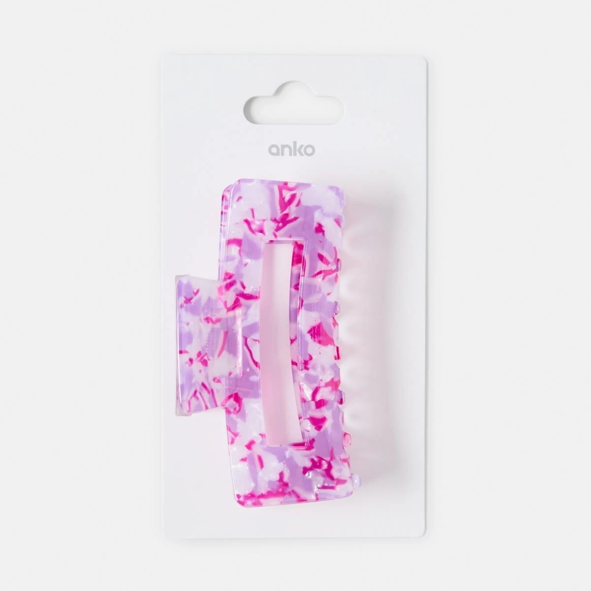 4 Purple Rectangle Claw Hair Clip, 4 of 4