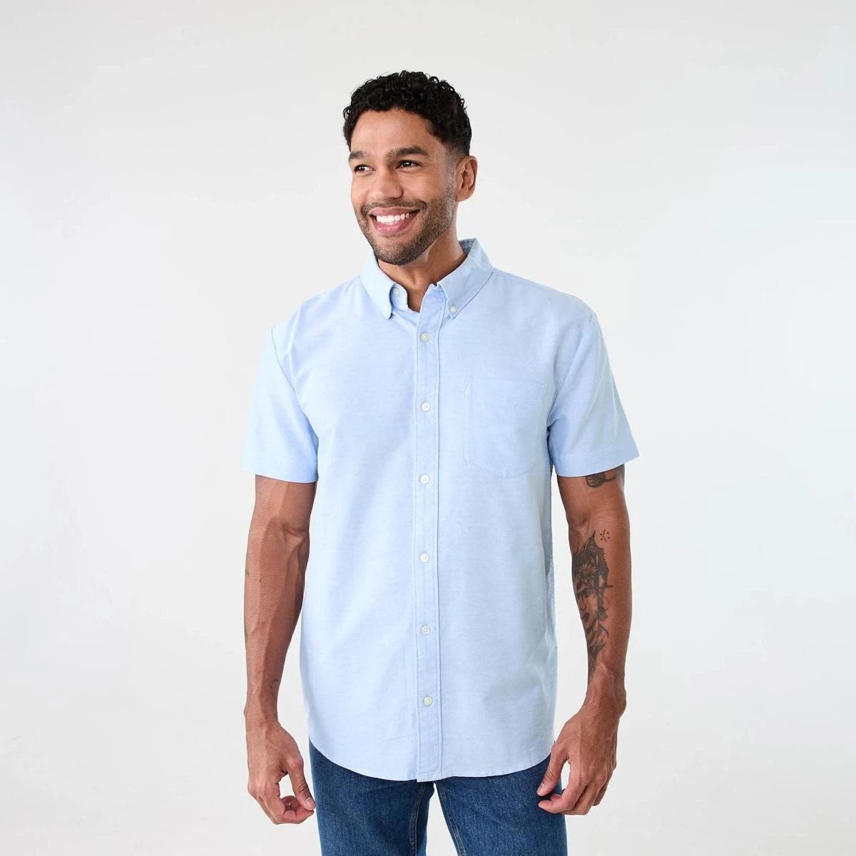 3 Short Sleeve Oxford Shirt LIGHT BLUE, 3 of 6