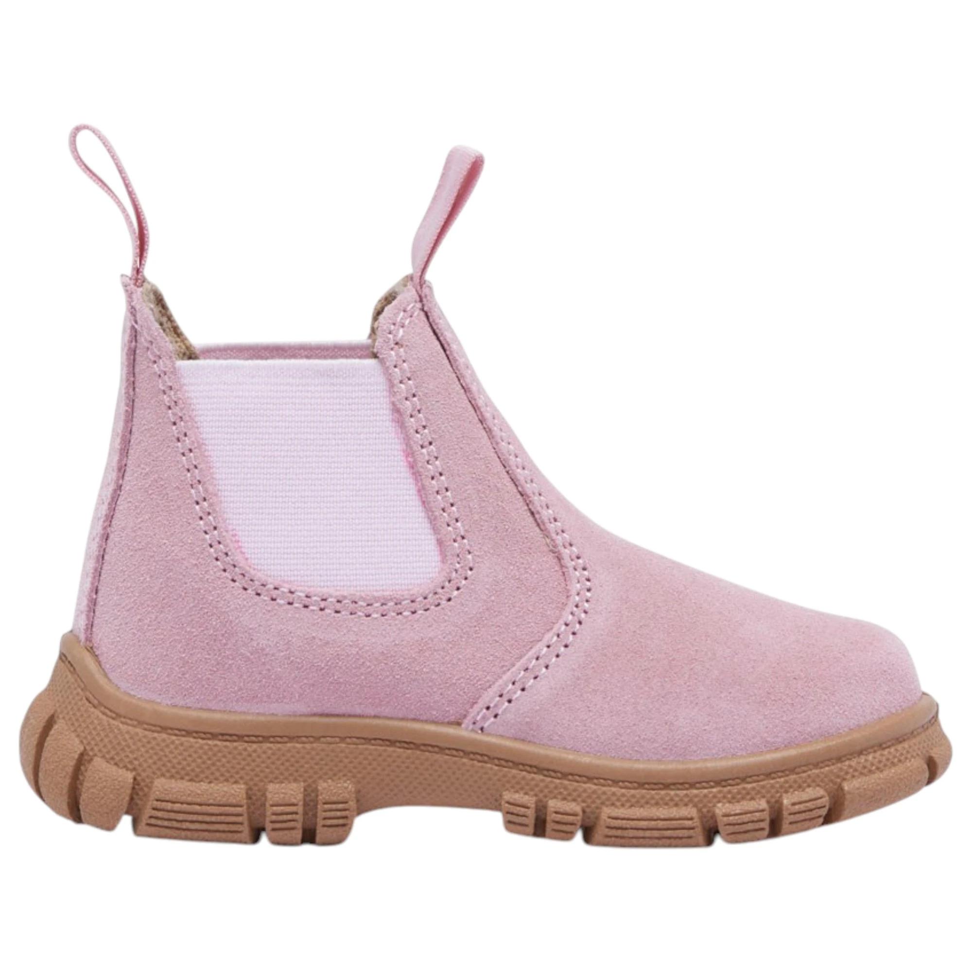 2 Grosby Ranch Boots Pink Toddler Infant Girls Kids Leather Slip On Shoes PINK, 2 of 4