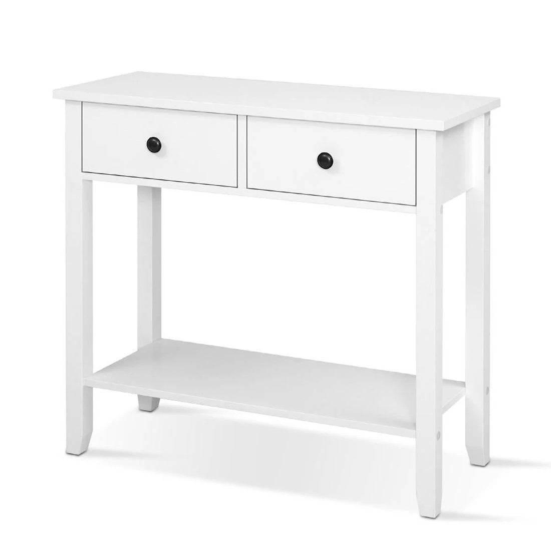1 Artiss Console Table 2 Drawers 80CM  Chole - White, 1 of 8
