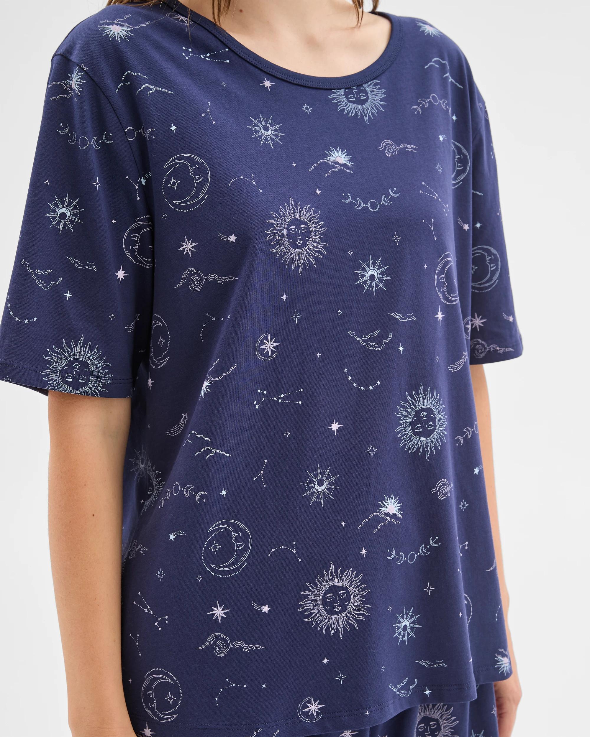 3 Target Woman Australian Cotton Short Sleeve Jersey Pyjama Set CELESTIAL, 3 of 5