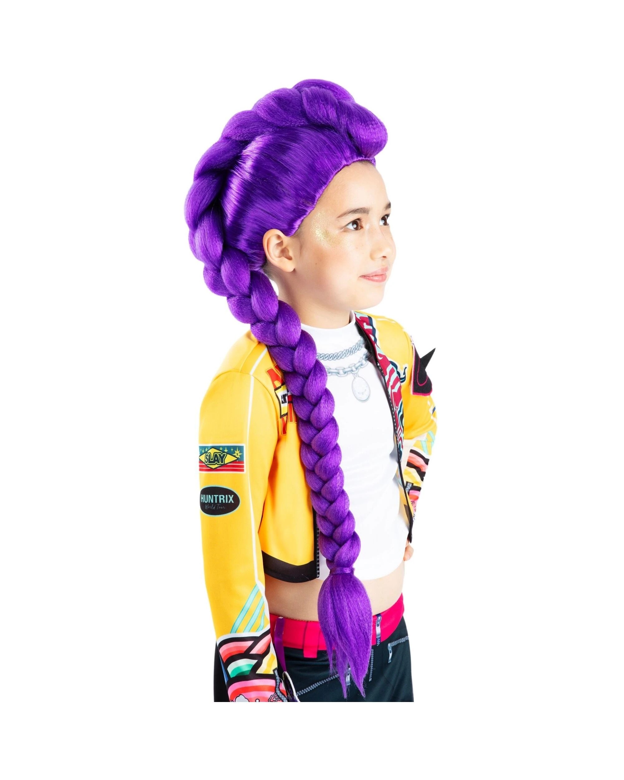 3 Rubies Kids K Pop Demon Hunters Rumi Wig - One Size - Purple, 3 of 5