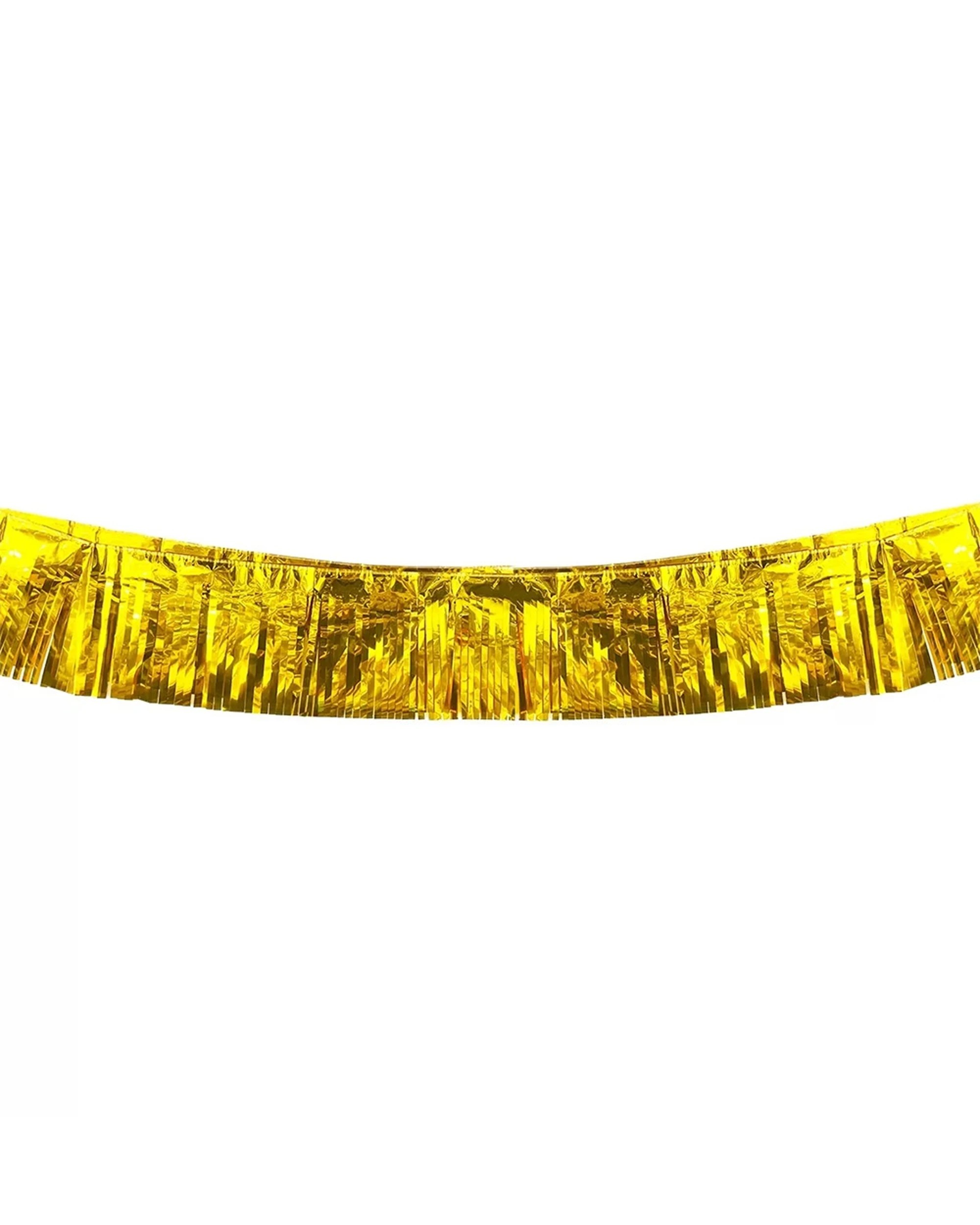 1 Party Maker Curtain Garland Banner Decoration Accessory 6m - Gold, 1 of 1