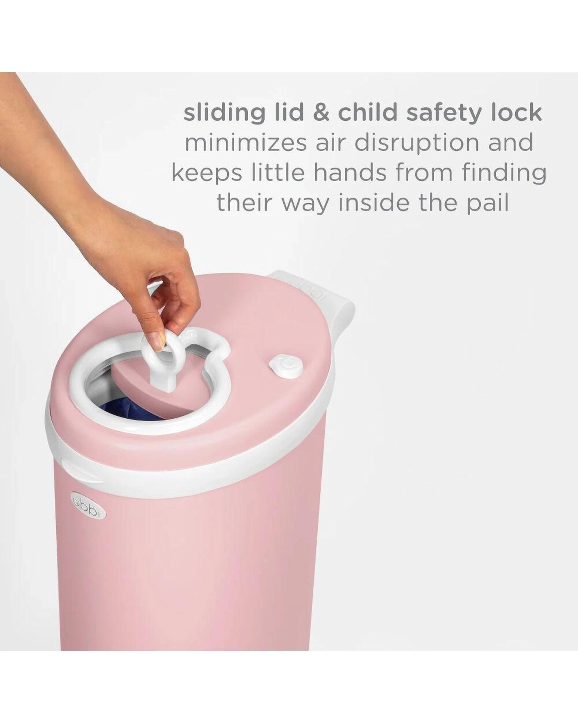 7 Ubbi Nappy Bin Diaper Pail  Matte Pink, 7 of 9