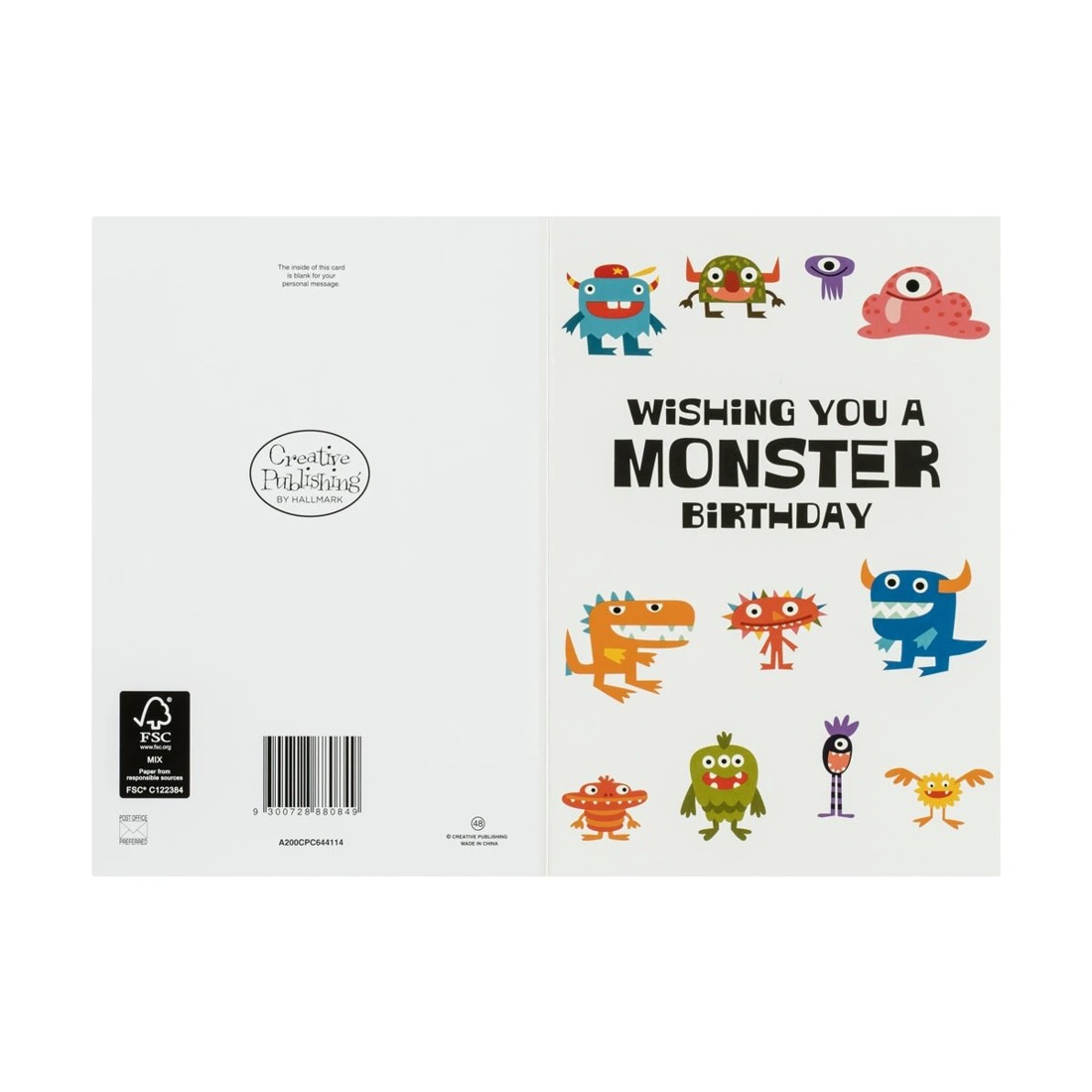 2 Monster Birthday Card, 2 of 2