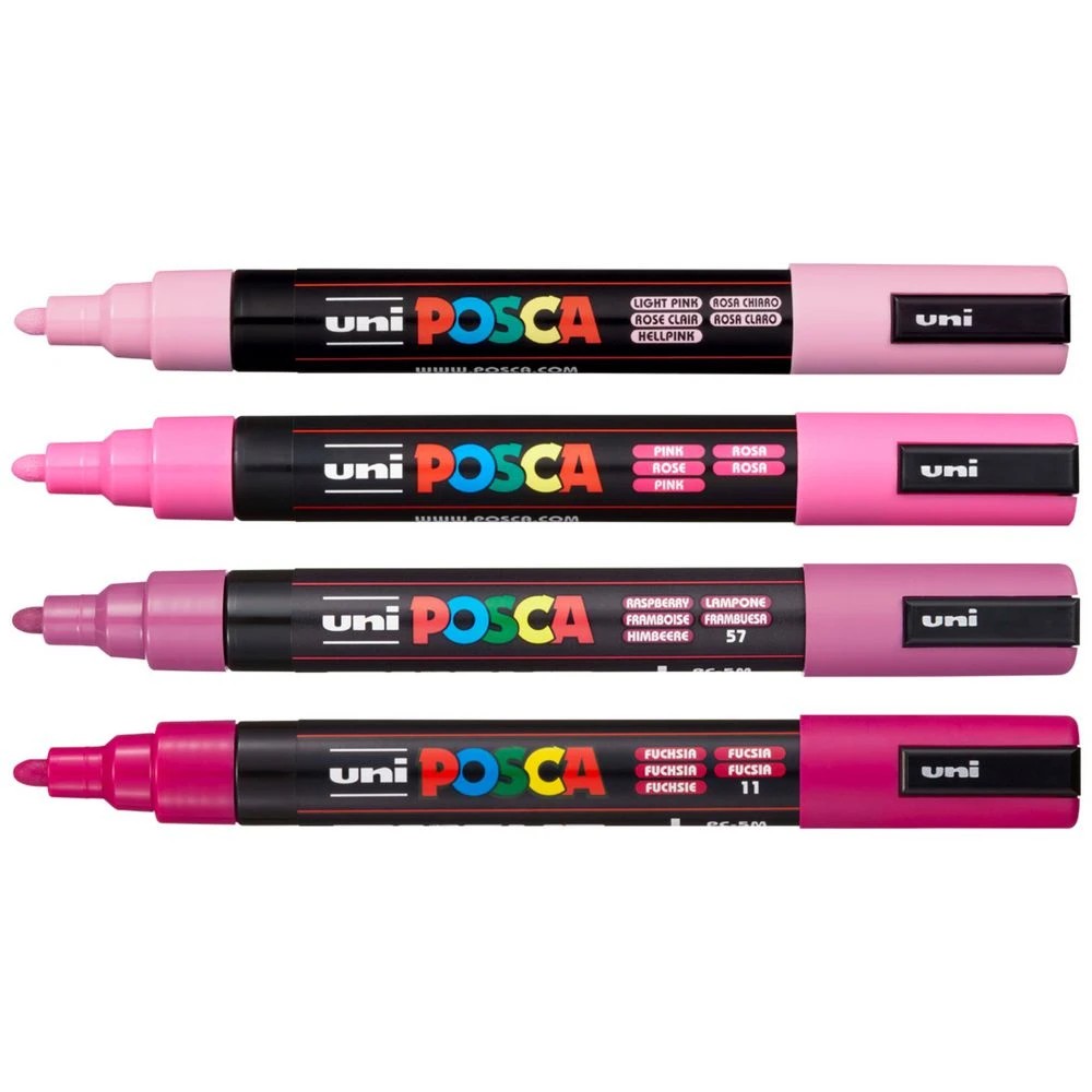 2 Posca PC-5M Paint Marker Pink 4 Pack, 2 of 10