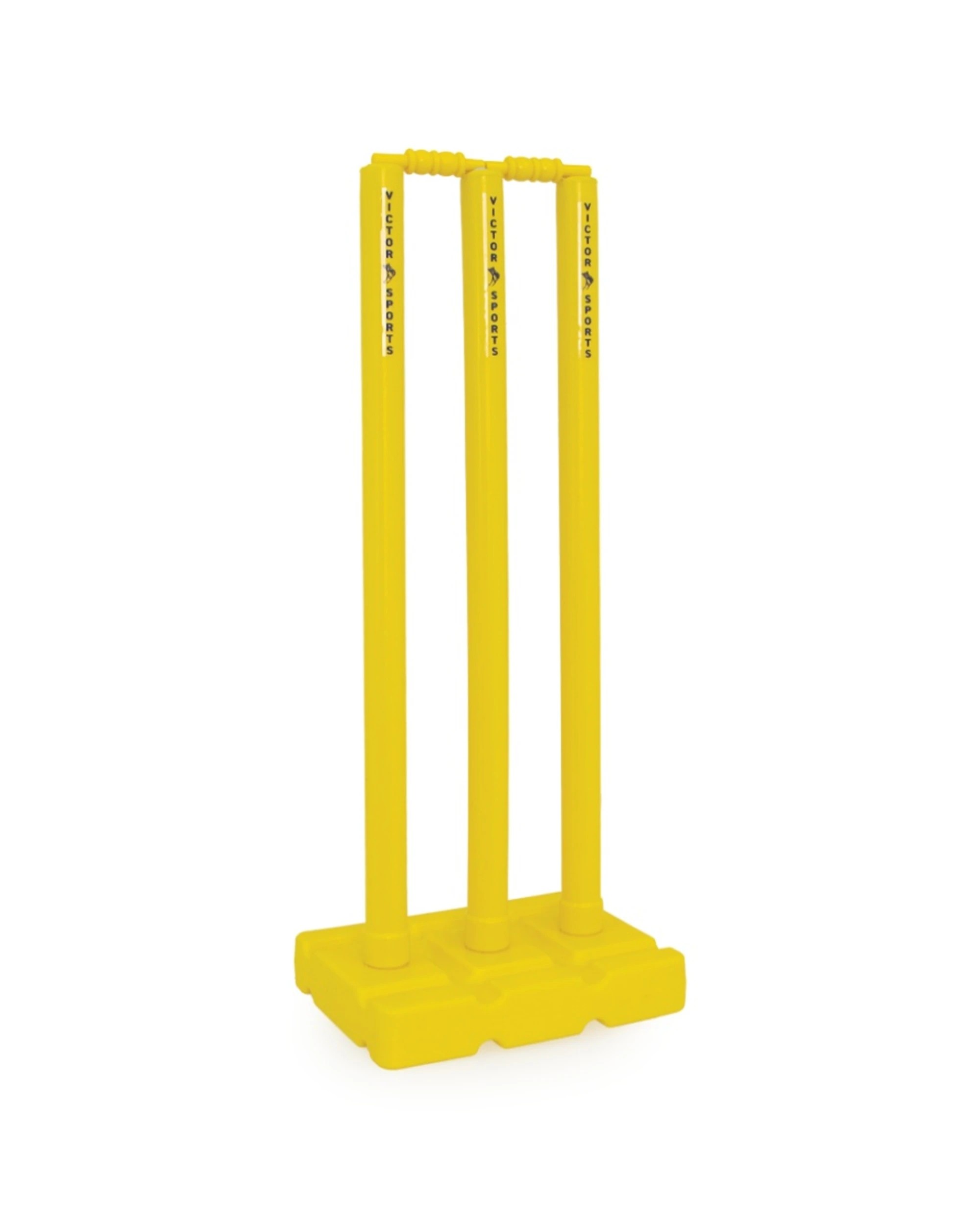 1 Victor Cricket Stump Set Plastic Durable For Schools And Clubs 79cm - Yellow, 1 of 6