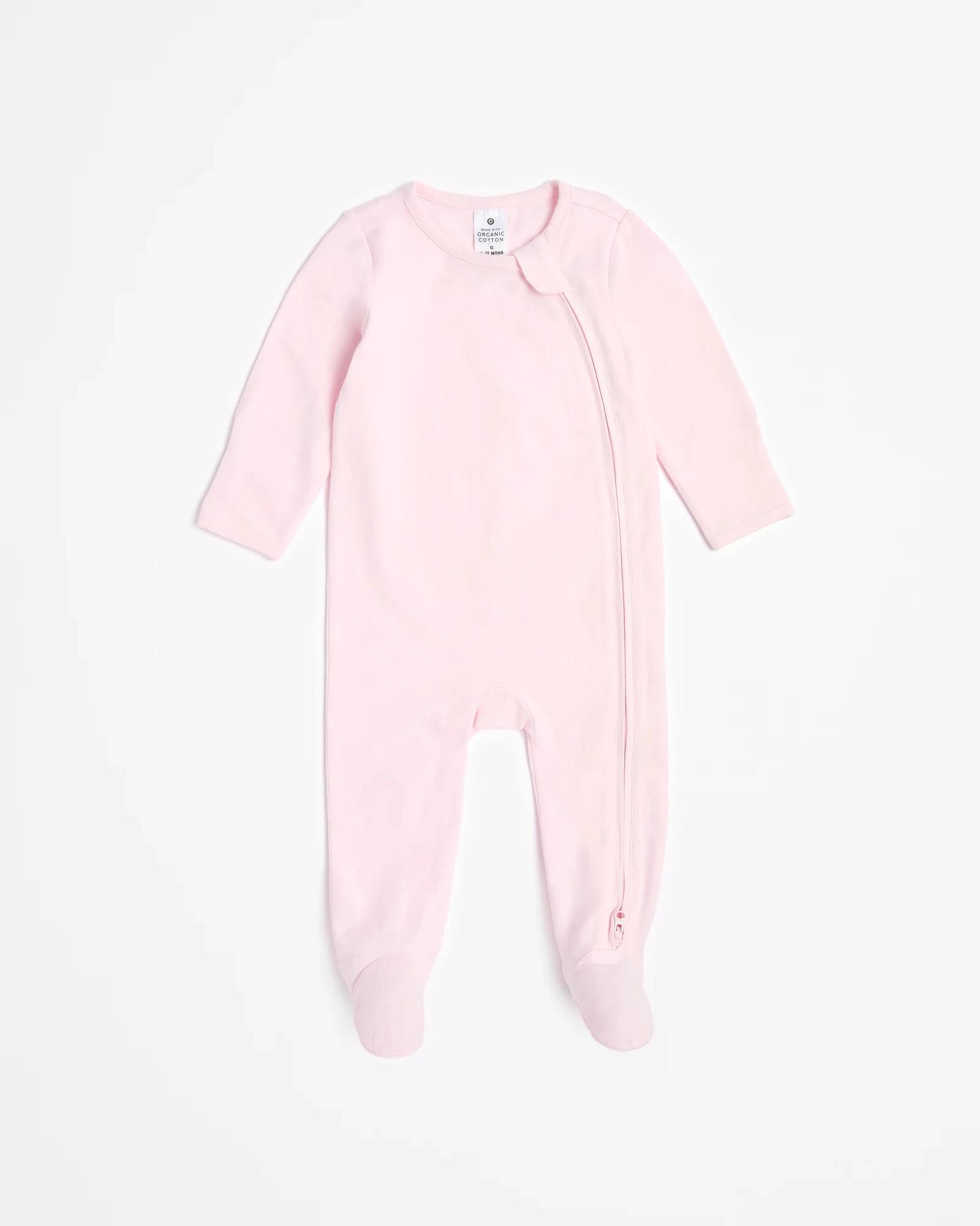 4 Target Baby Baby Organic Cotton Print Zip Coveralls 3 Pack PINK, 4 of 5