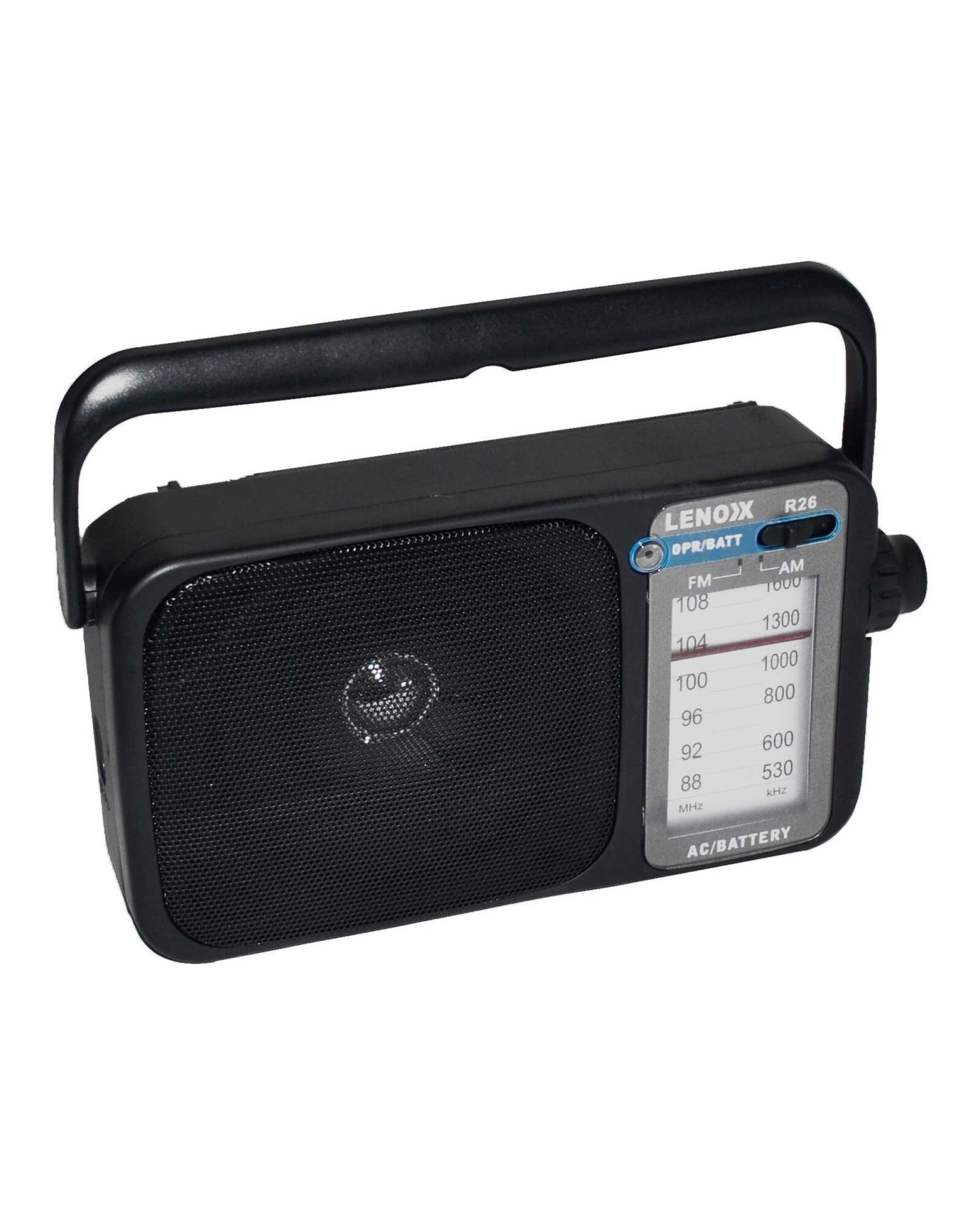 2 Lenoxx AM/FM Mantle Radio (Black) Battery Operated, w/ Bandwidth 540-1600, 2 of 2