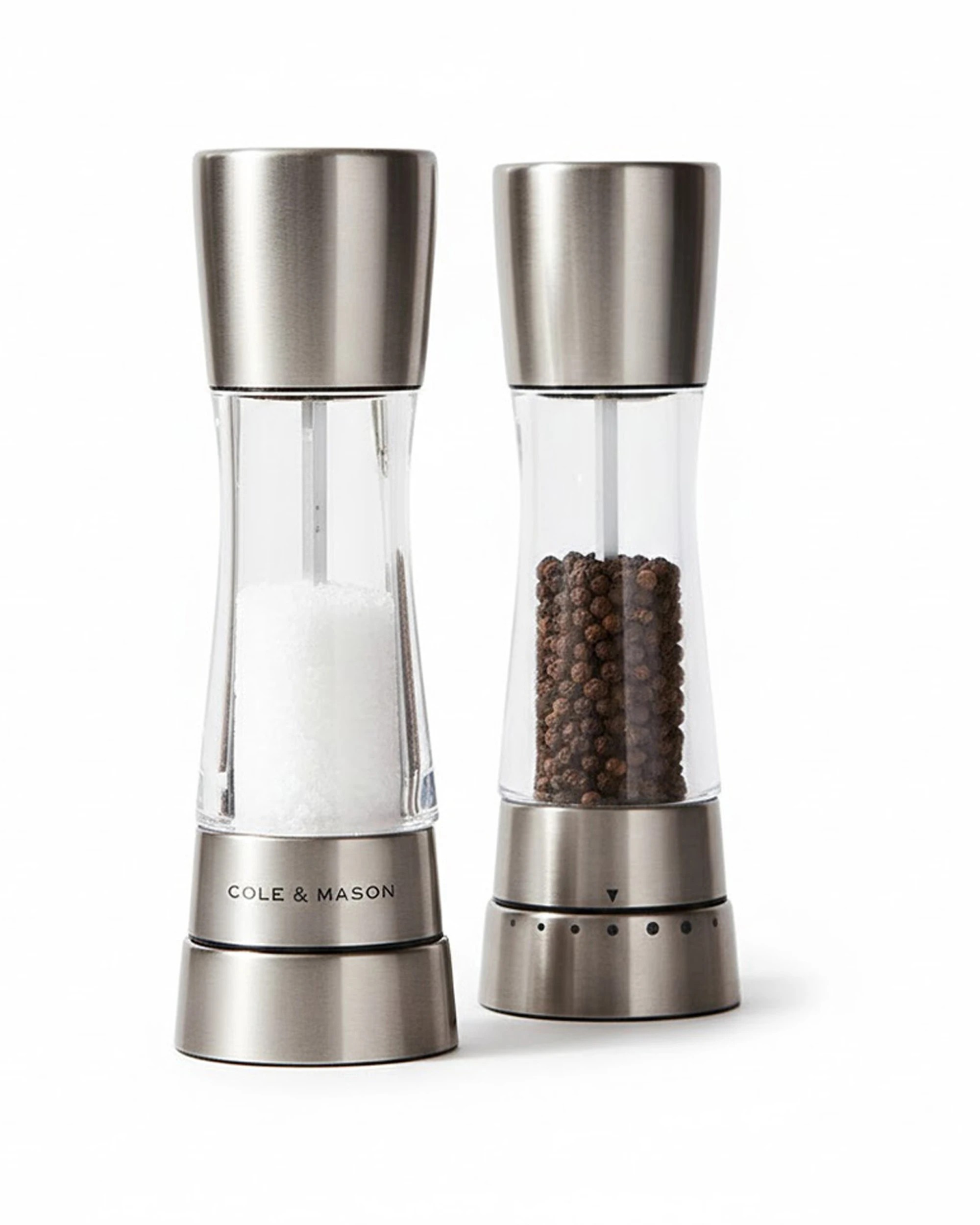 1 Cole & Mason 2pc Derwent Stainless Steel Salt & Pepper Grinder Set - Silver, 1 of 4
