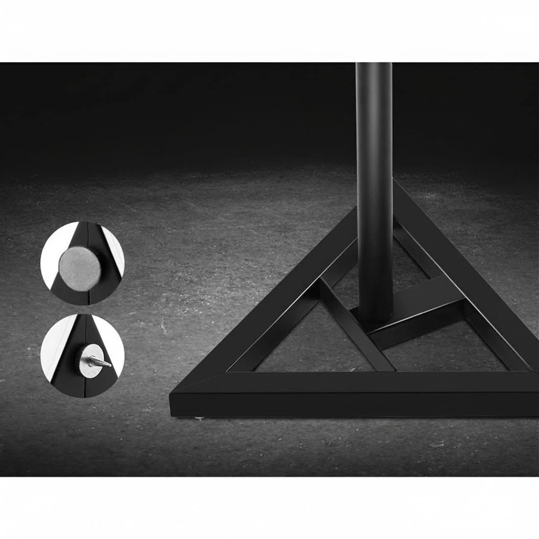 5 Alpha Speaker Stand 67-120cm Adjustable Height Surround Sound Studio Home 2pcs - Black, 5 of 6