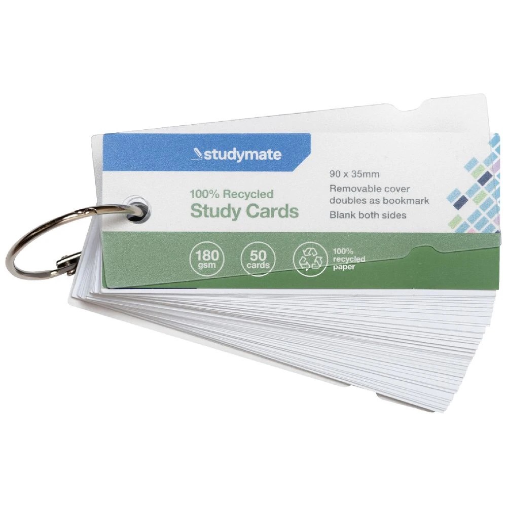 1 Studymate Word Cards 50 Sheets White, 1 of 7