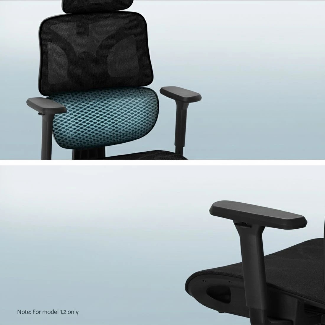 6 Artiss Computer Desk L-Shape Study Desks Ergonomic Office Chair Mesh Chairs - Black, 6 of 6