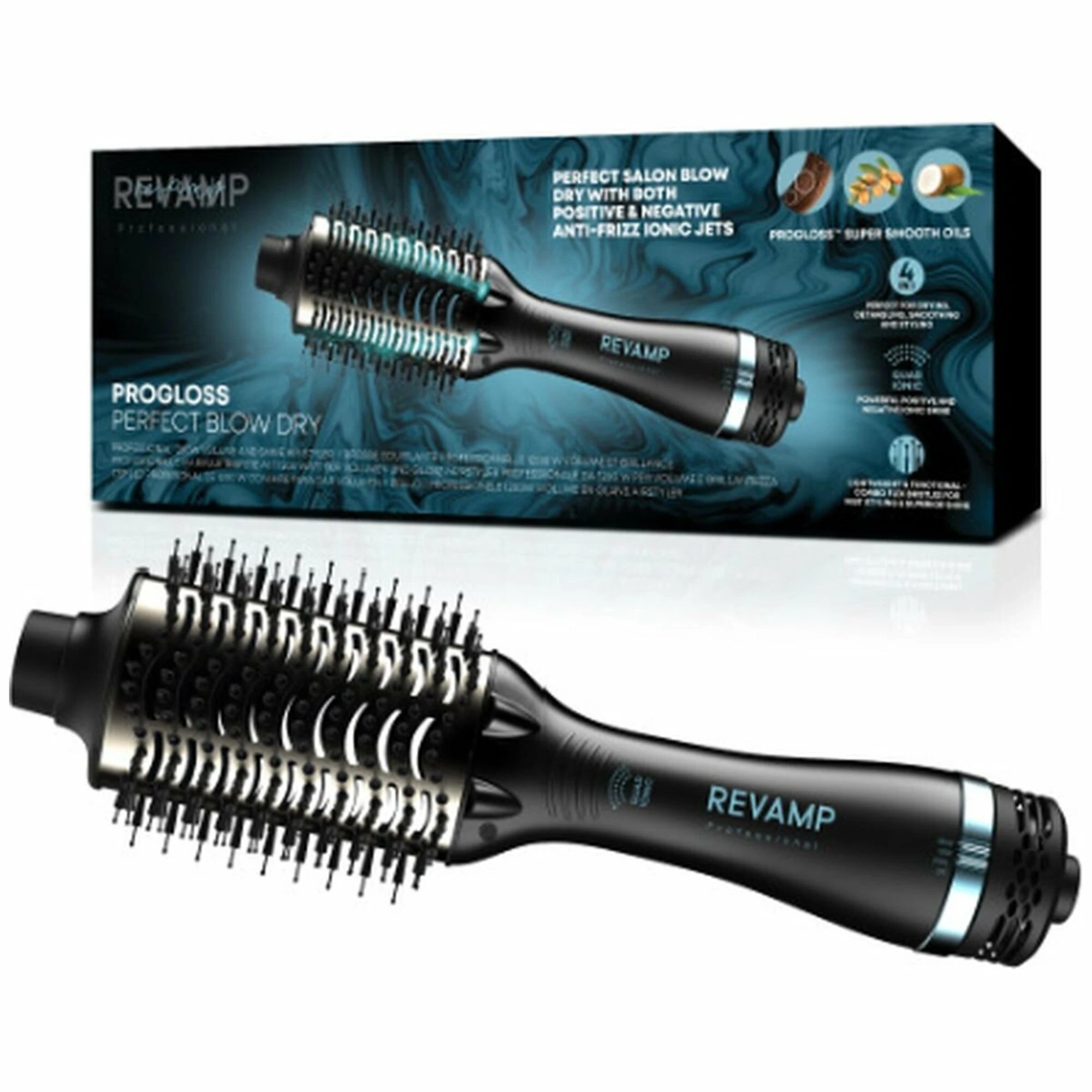 1 Homedics Revamp Progloss Perfect Blowdry Styling Brush, 1 of 5