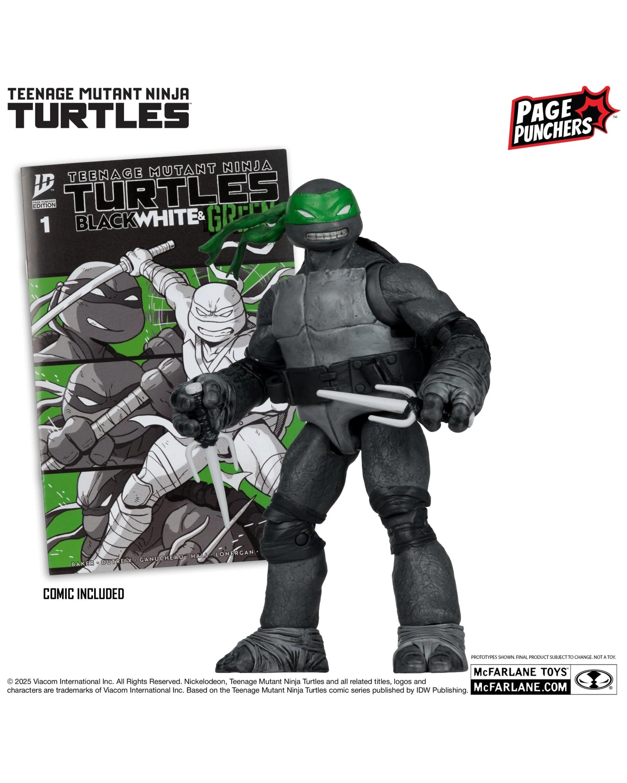2 Teenage Mutant Ninja Turtles Raphael Black White and Green Page Punchers Red Platinum Edition 5 inch Figure With Comic, 2 of 9